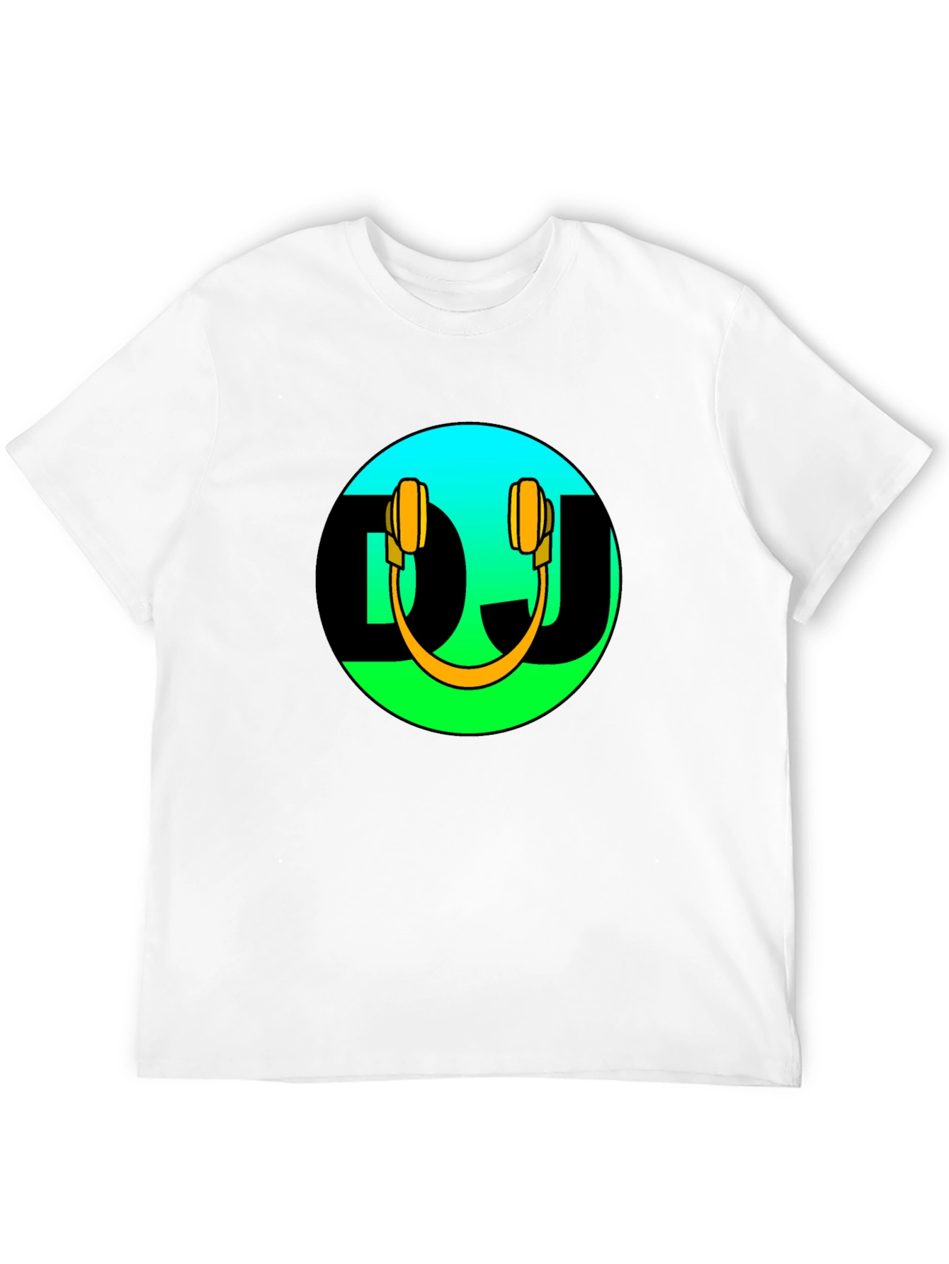 DJ Headphones Graphic Black T-Shirt
