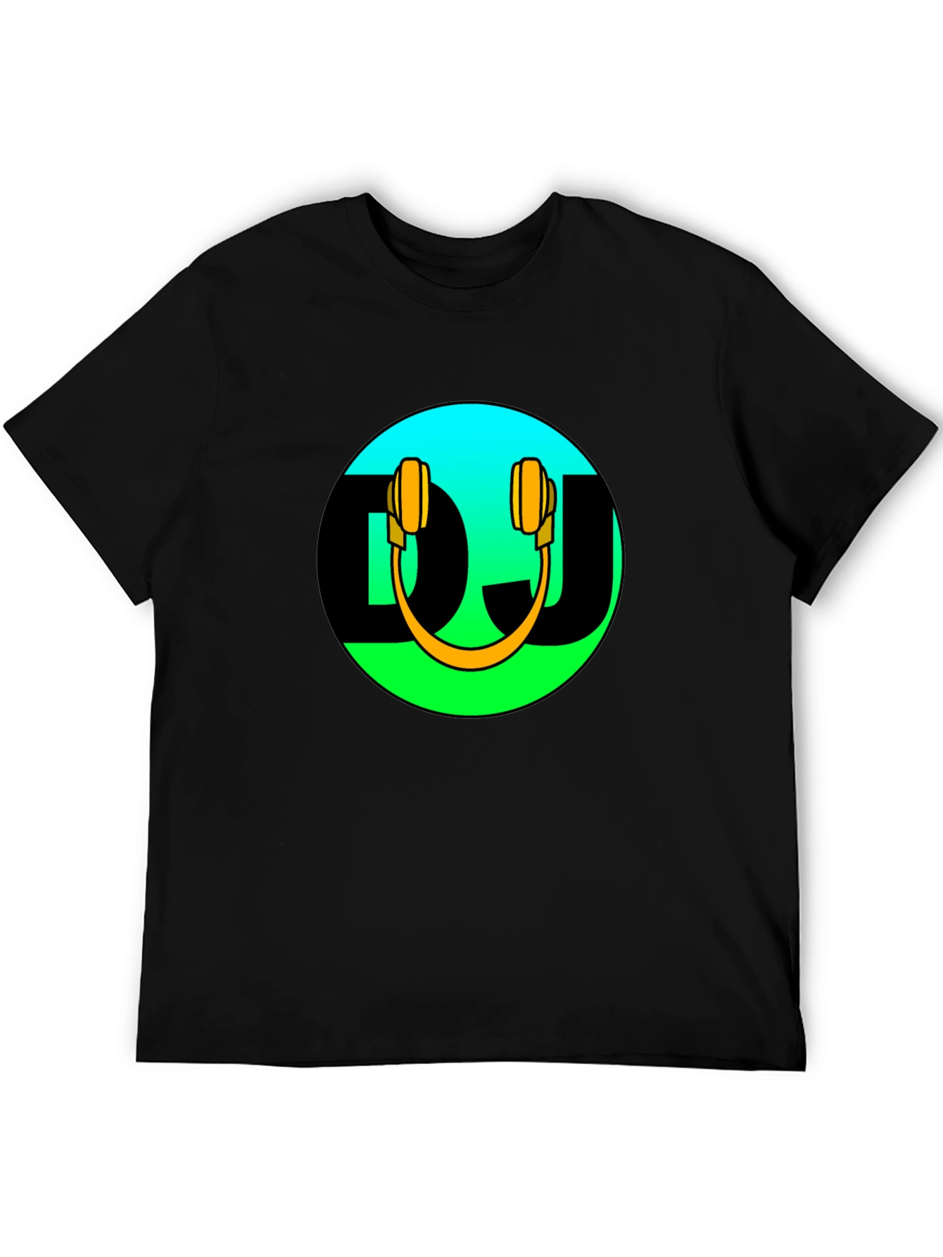 DJ Headphones Graphic Black T-Shirt