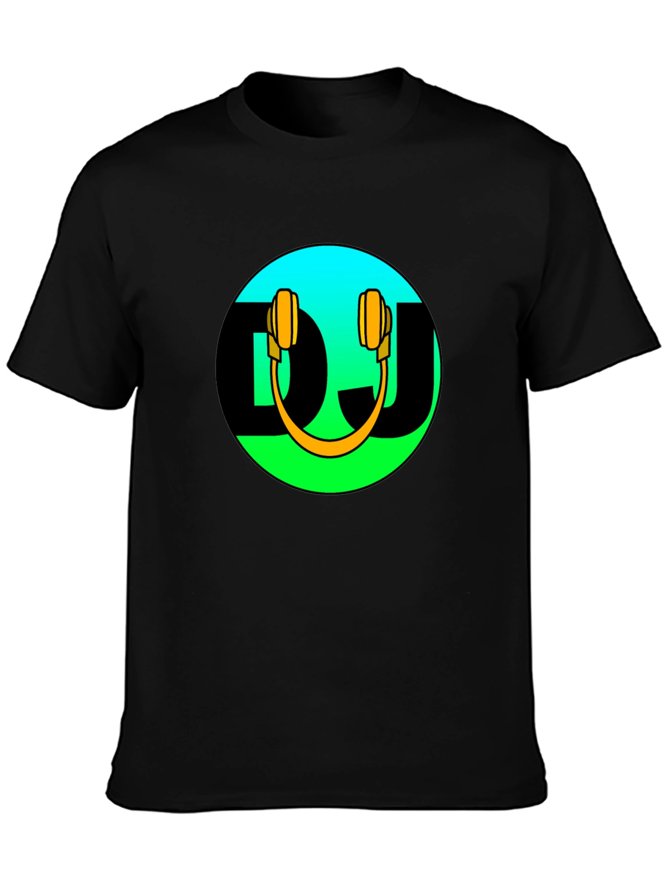 DJ Headphones Graphic Black T-Shirt
