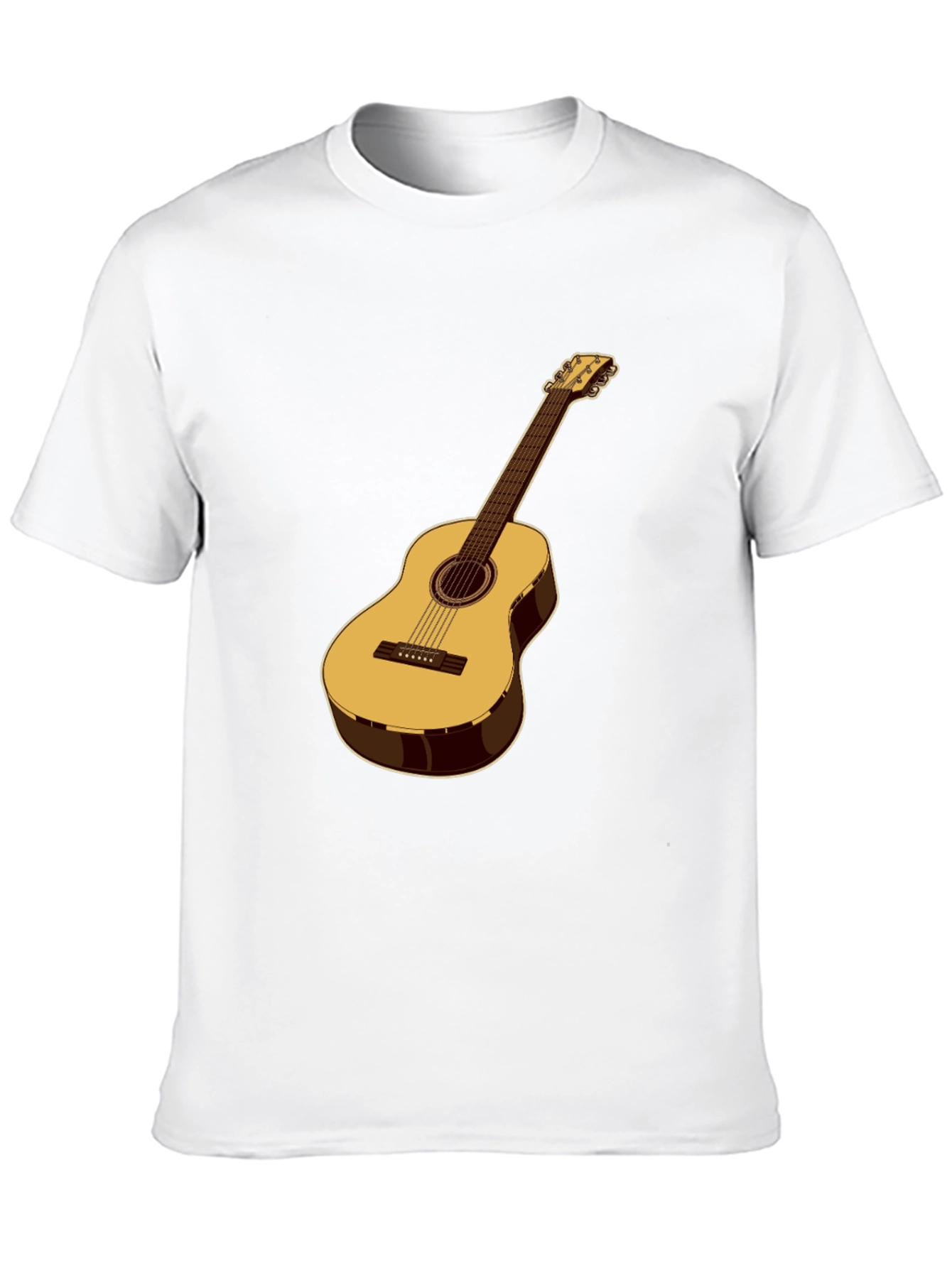 Acoustic Guitar Graphic T-Shirt - Musical Style