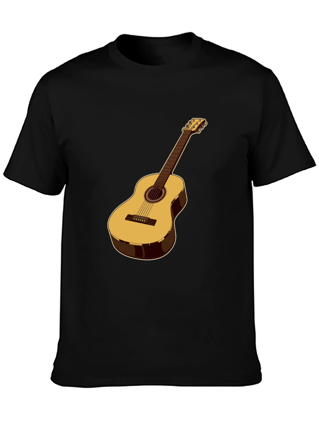Acoustic Guitar Graphic T-Shirt - Musical Style
