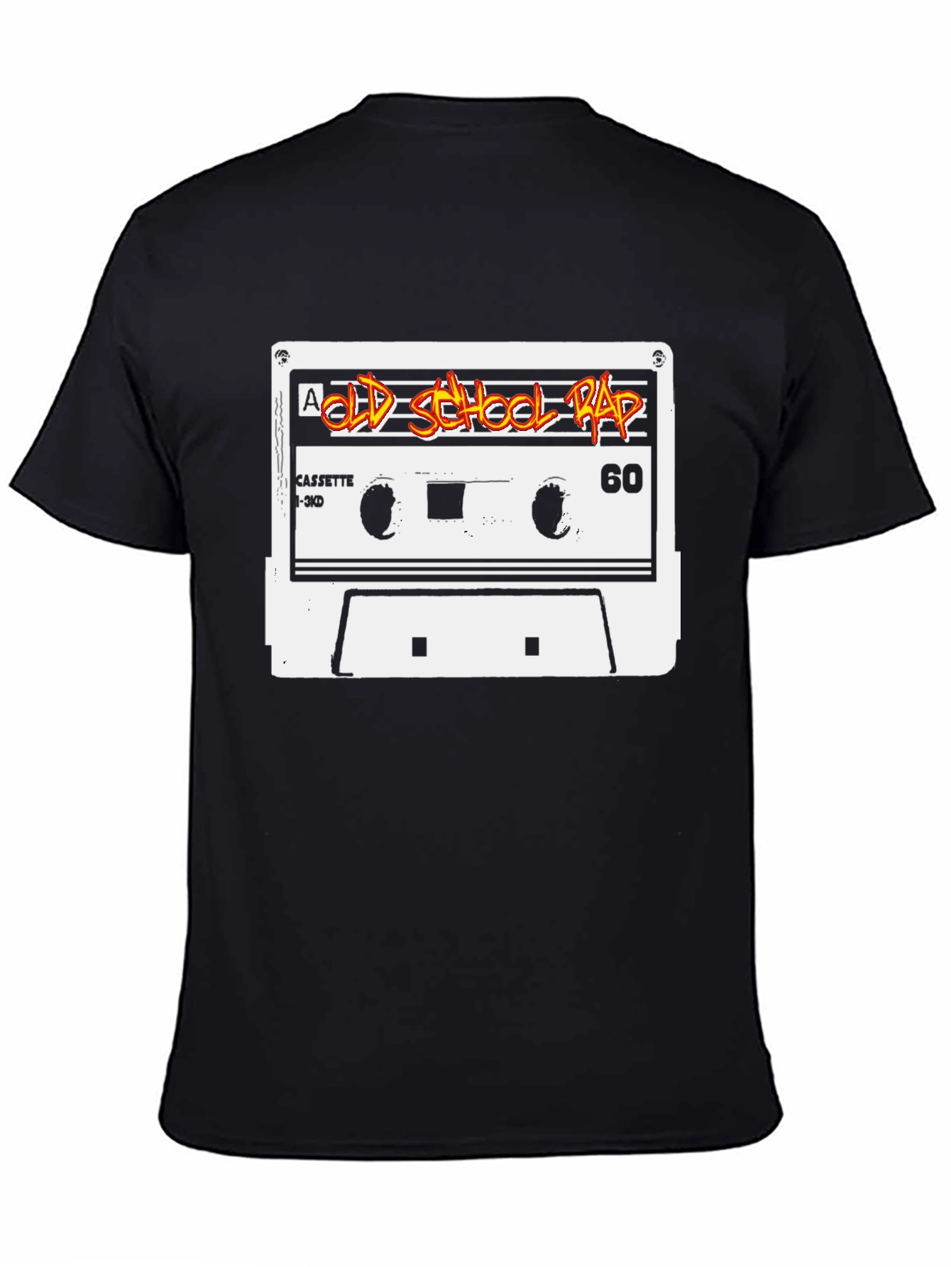 Old School Rap Cassette Tape Black T-Shirt