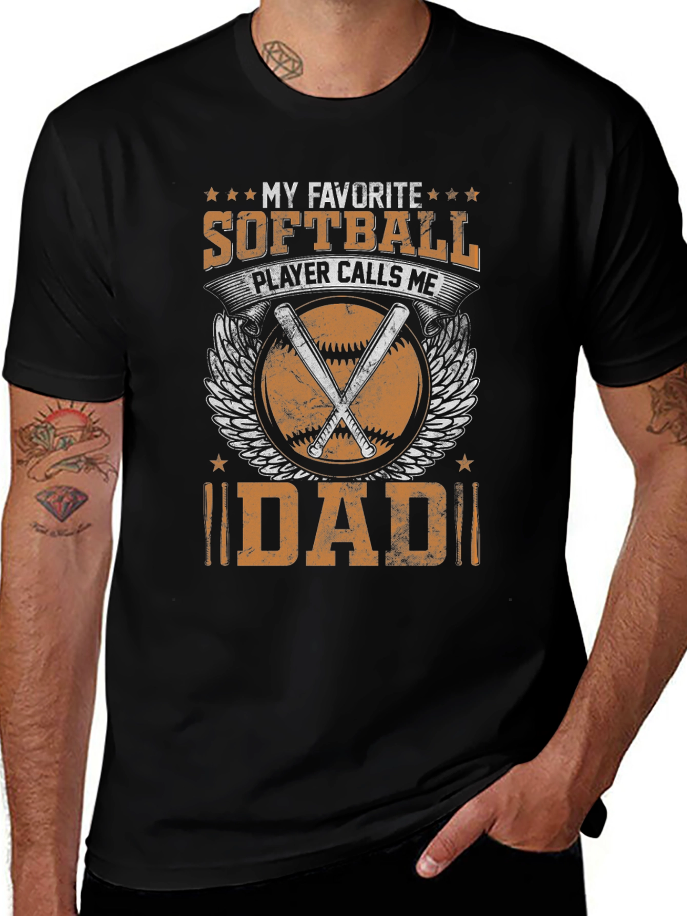 Softball Dad Graphic T-Shirt