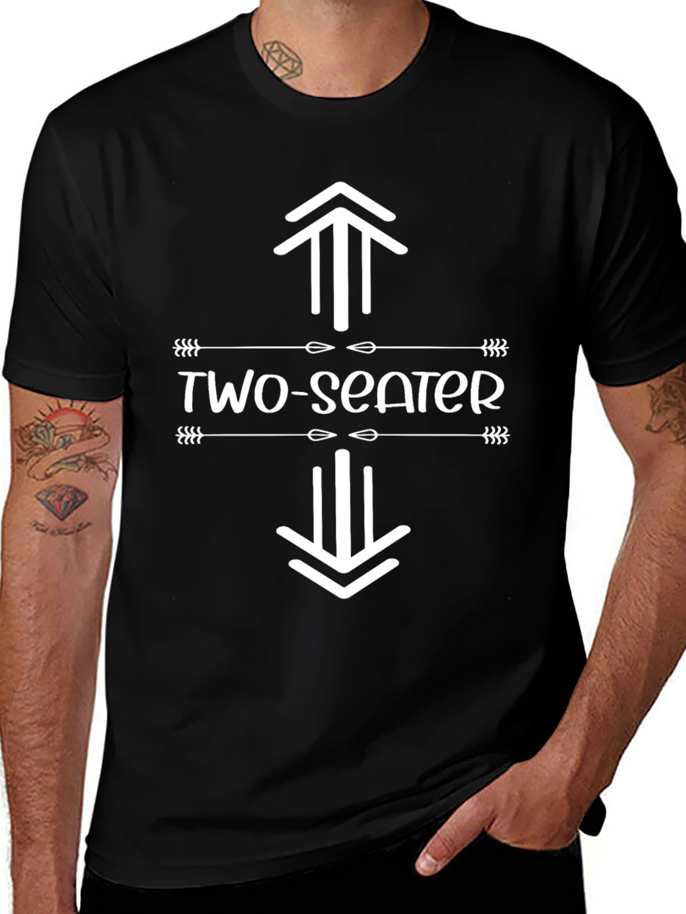Two-Seater Graphic Tee -  Novelty Humor T-Shirt