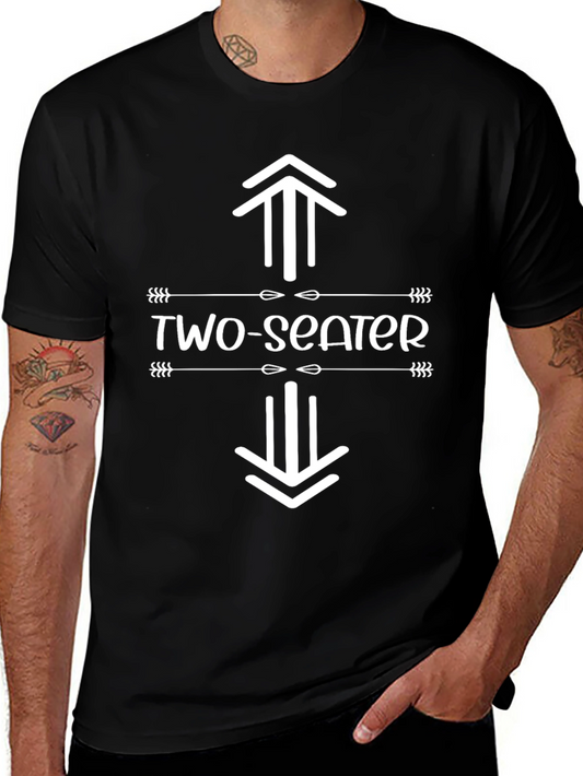Two-Seater Graphic Tee -  Novelty Humor T-Shirt