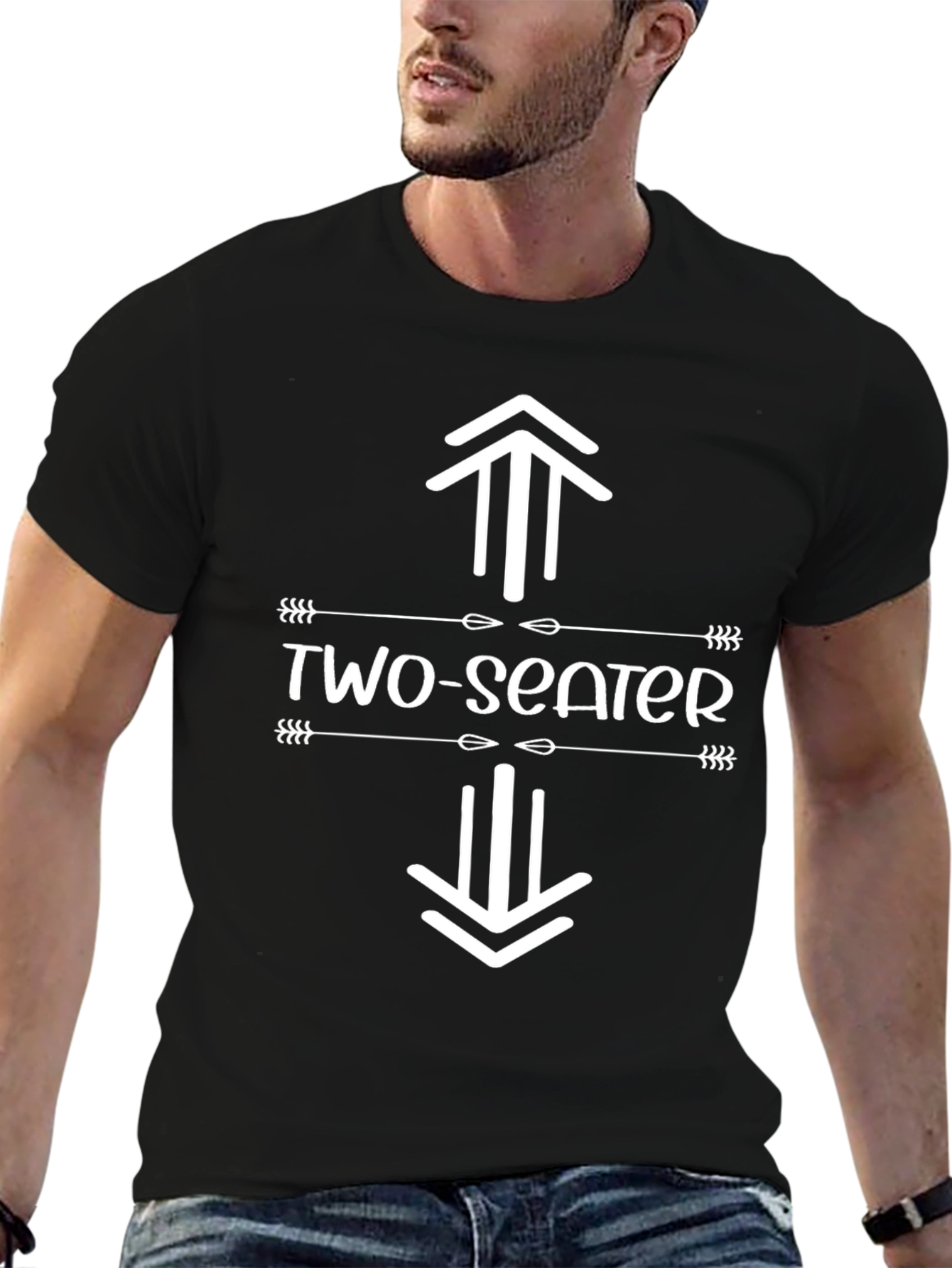 Two-Seater Graphic Tee -  Novelty Humor T-Shirt