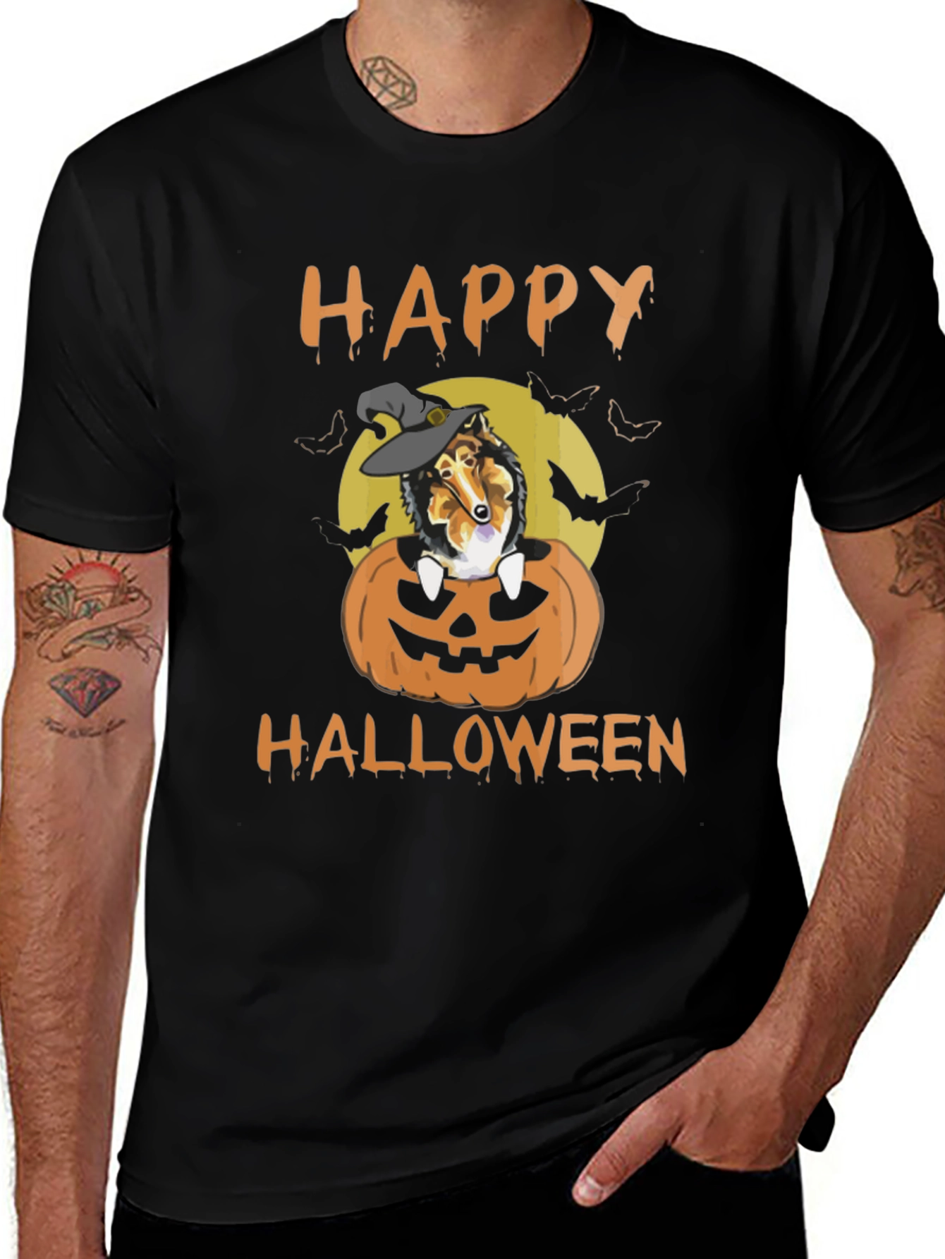 Halloween Dog Pumpkin T-Shirt