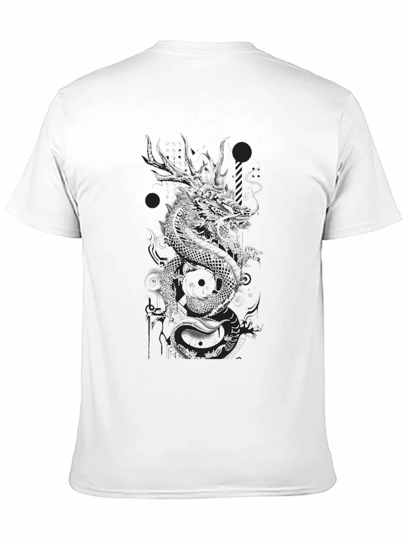 Dragon Graphic Print Black T-Shirt