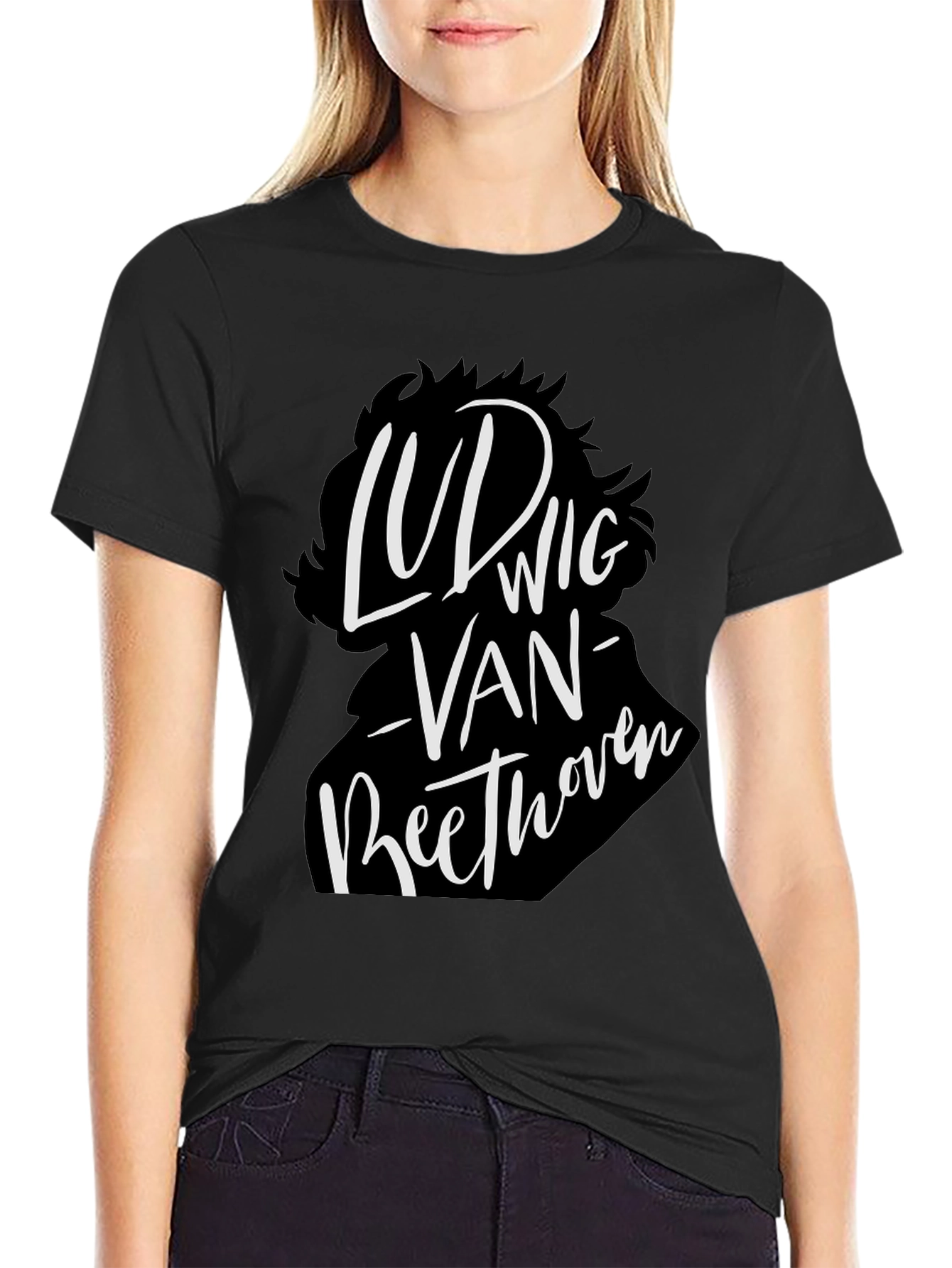 Ludwig Van Beethoven Graphic Tee - Black