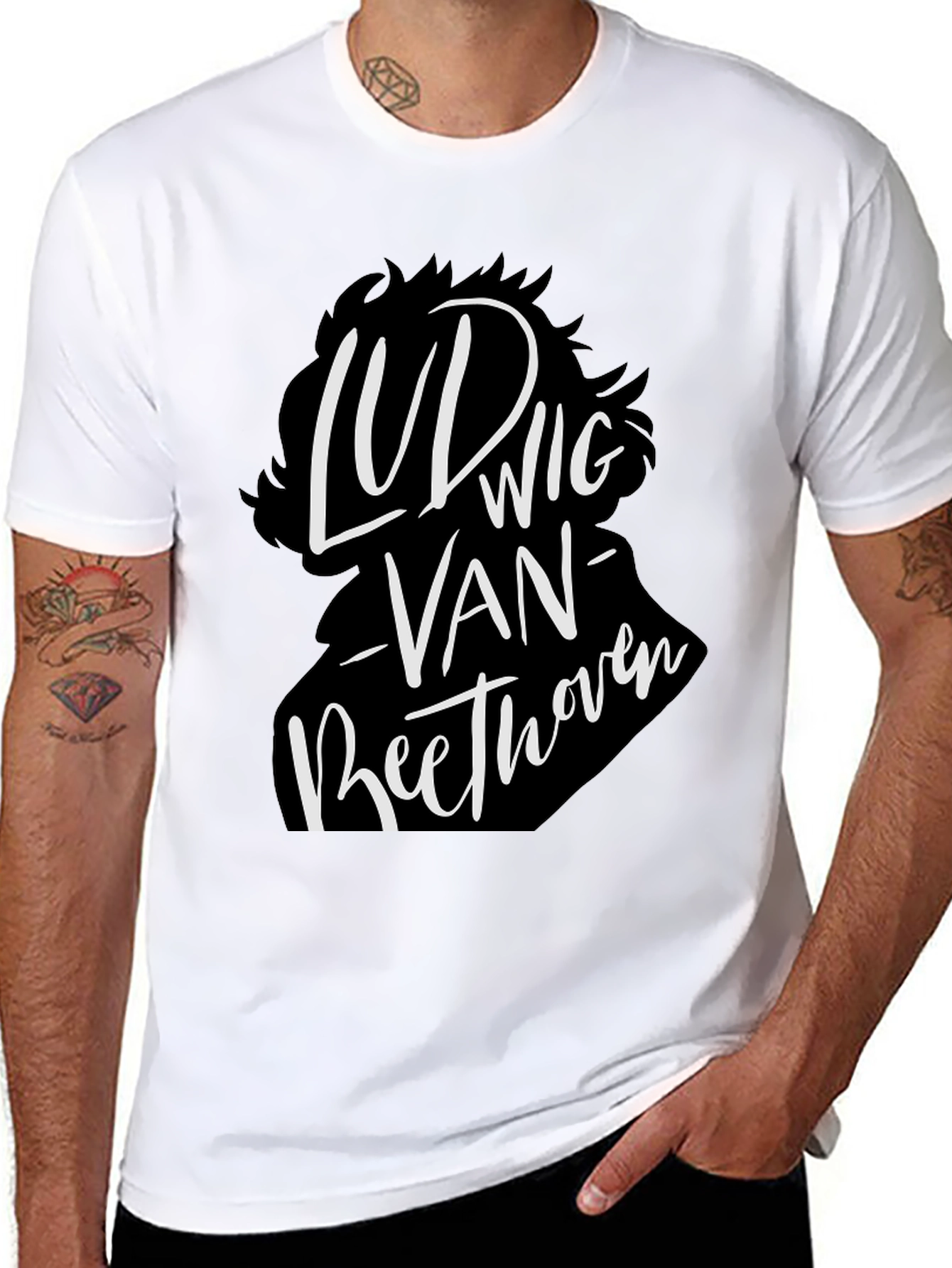 Ludwig Van Beethoven Graphic Tee - Black