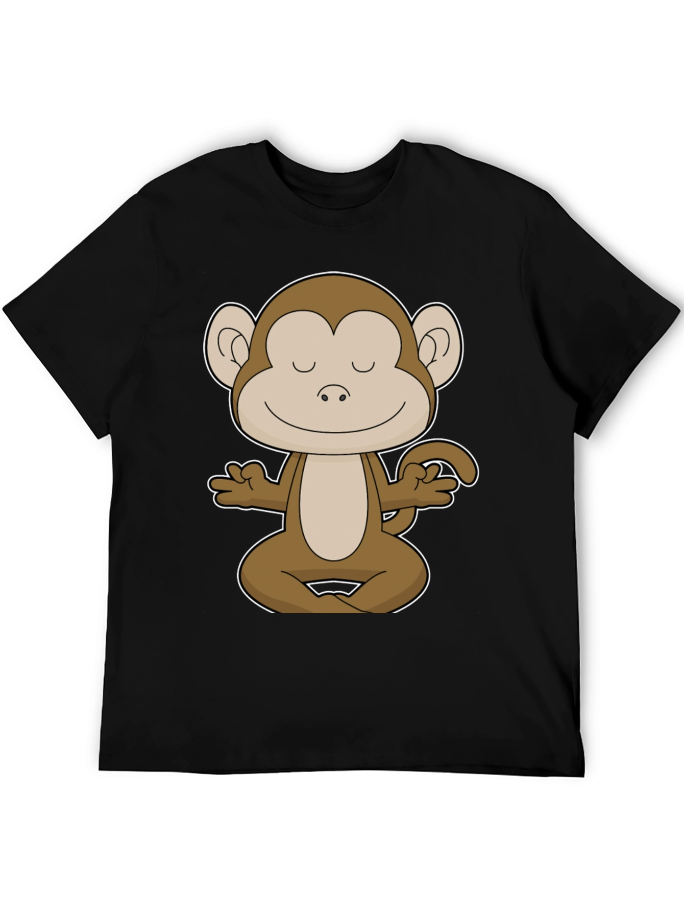 Meditating Monkey Graphic Tee - Yoga Funny T-Shirt