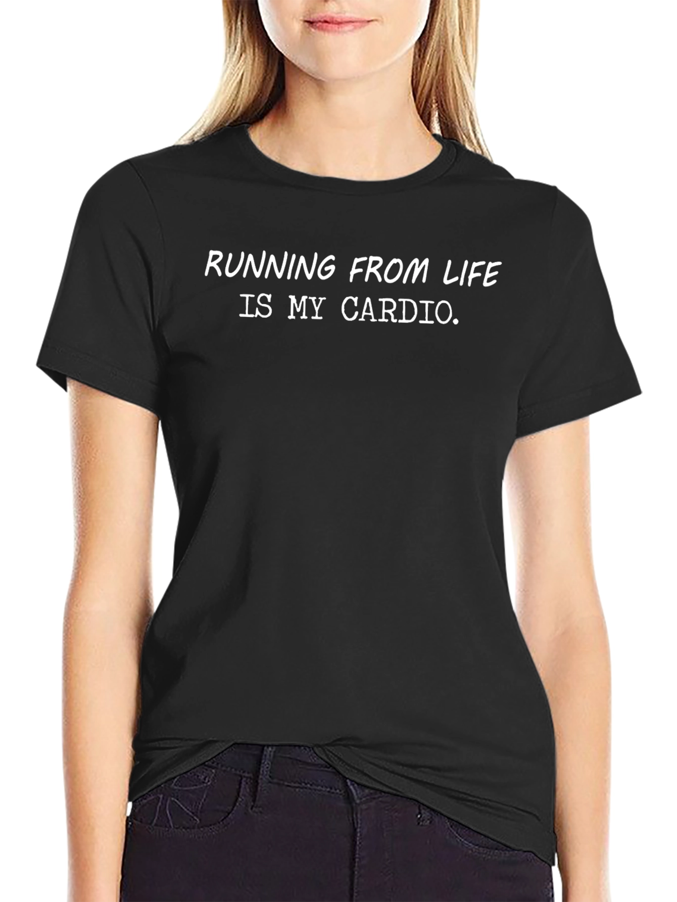 Funny Running From Life T-Shirt Cardio Tee