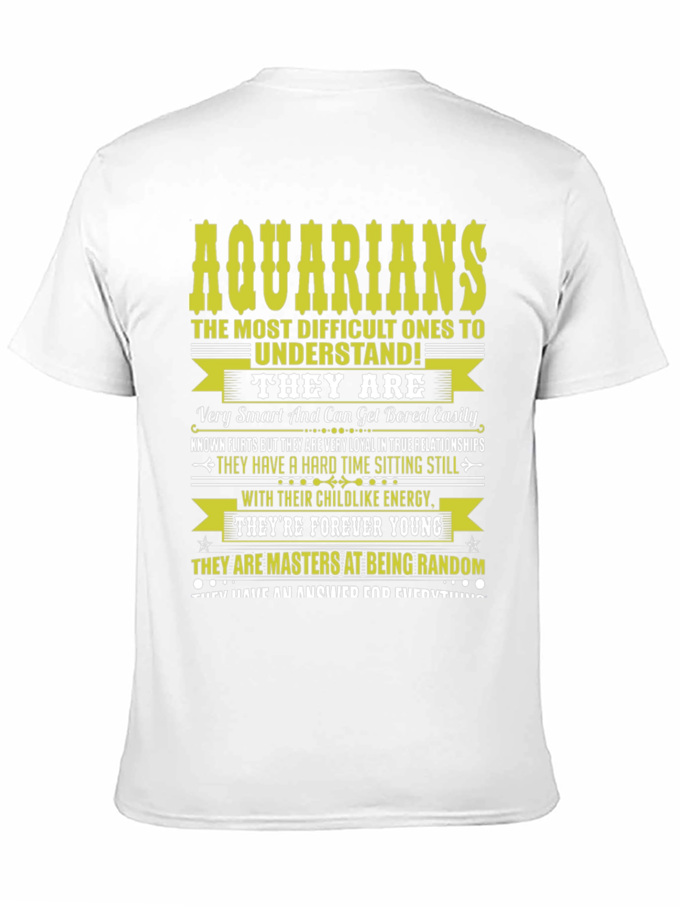 Aquarius Zodiac T-Shirt - Difficult to Understand