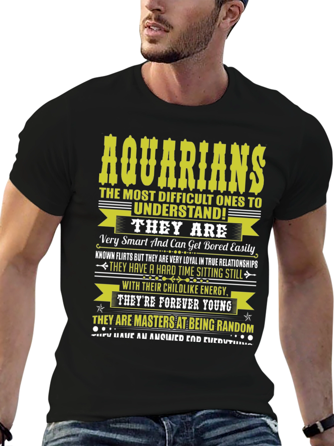 Aquarius Zodiac T-Shirt - Difficult to Understand