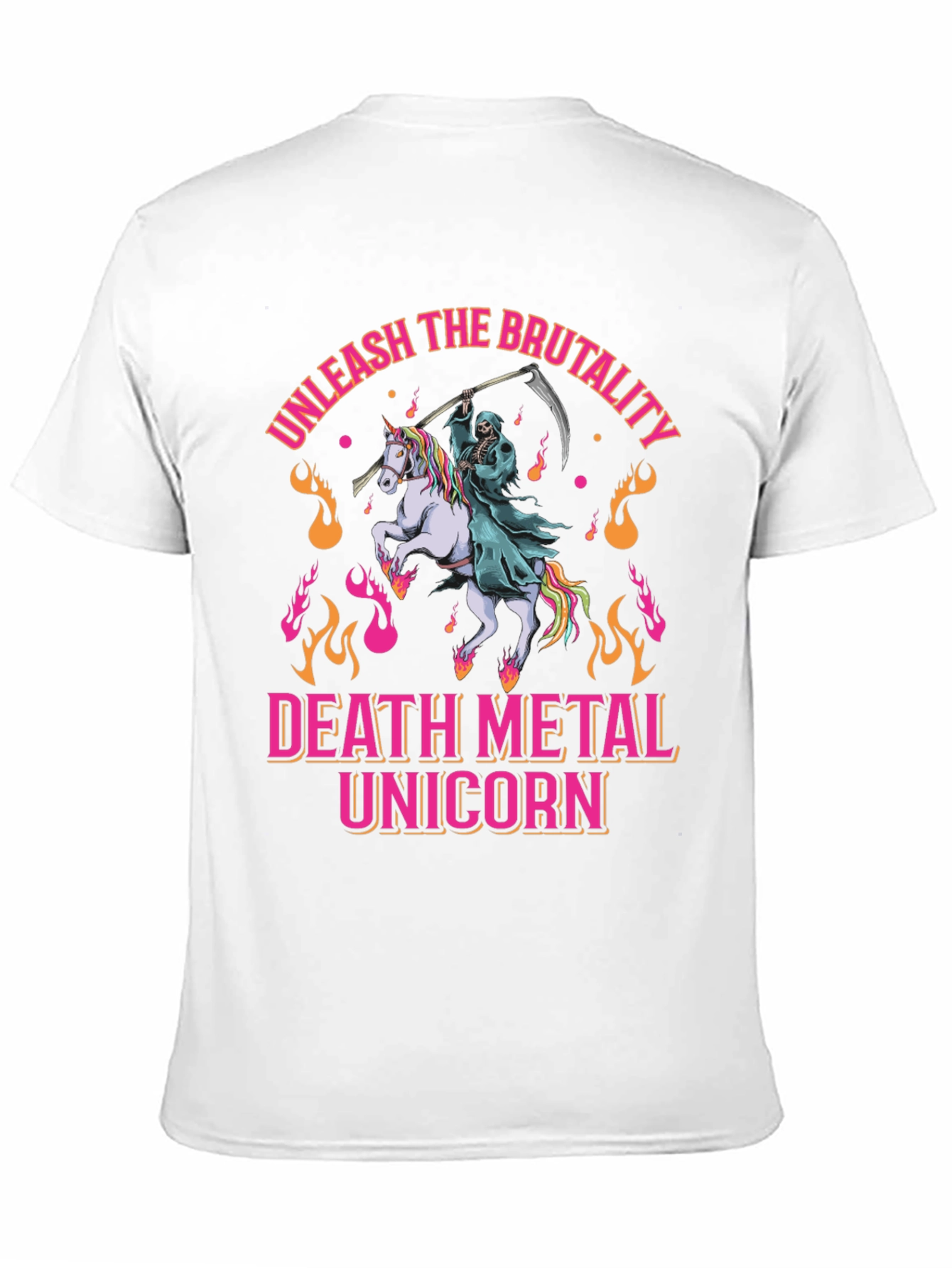 Death Metal Unicorn Graphic T-Shirt
