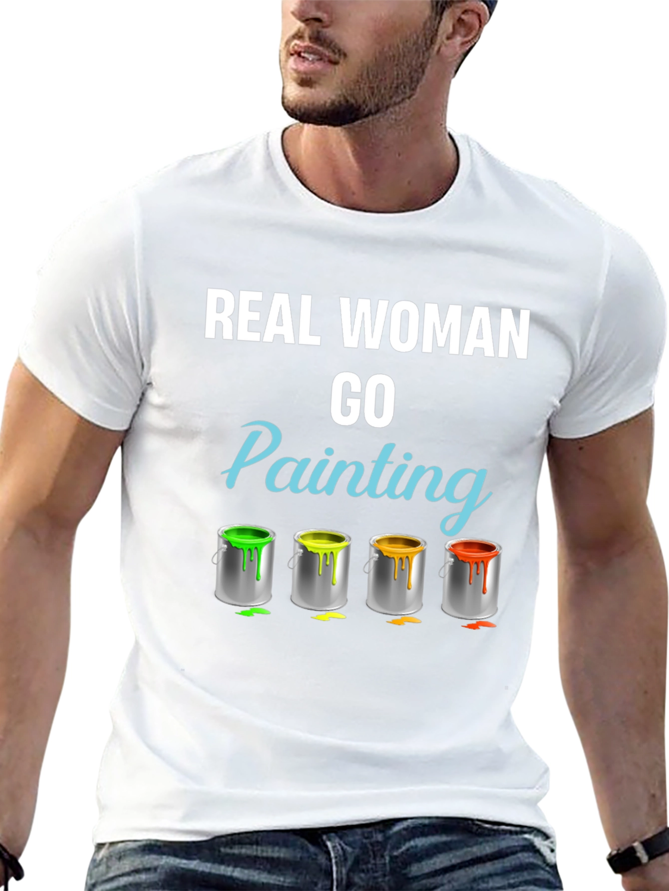 Real Woman Go Painting T-Shirt