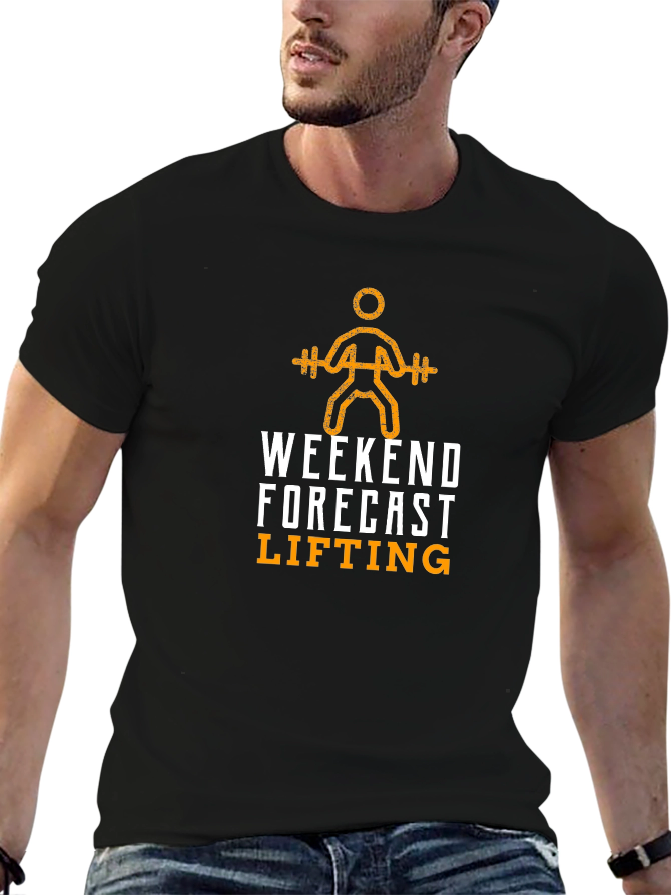Weekend Forecast Lifting Black T-Shirt