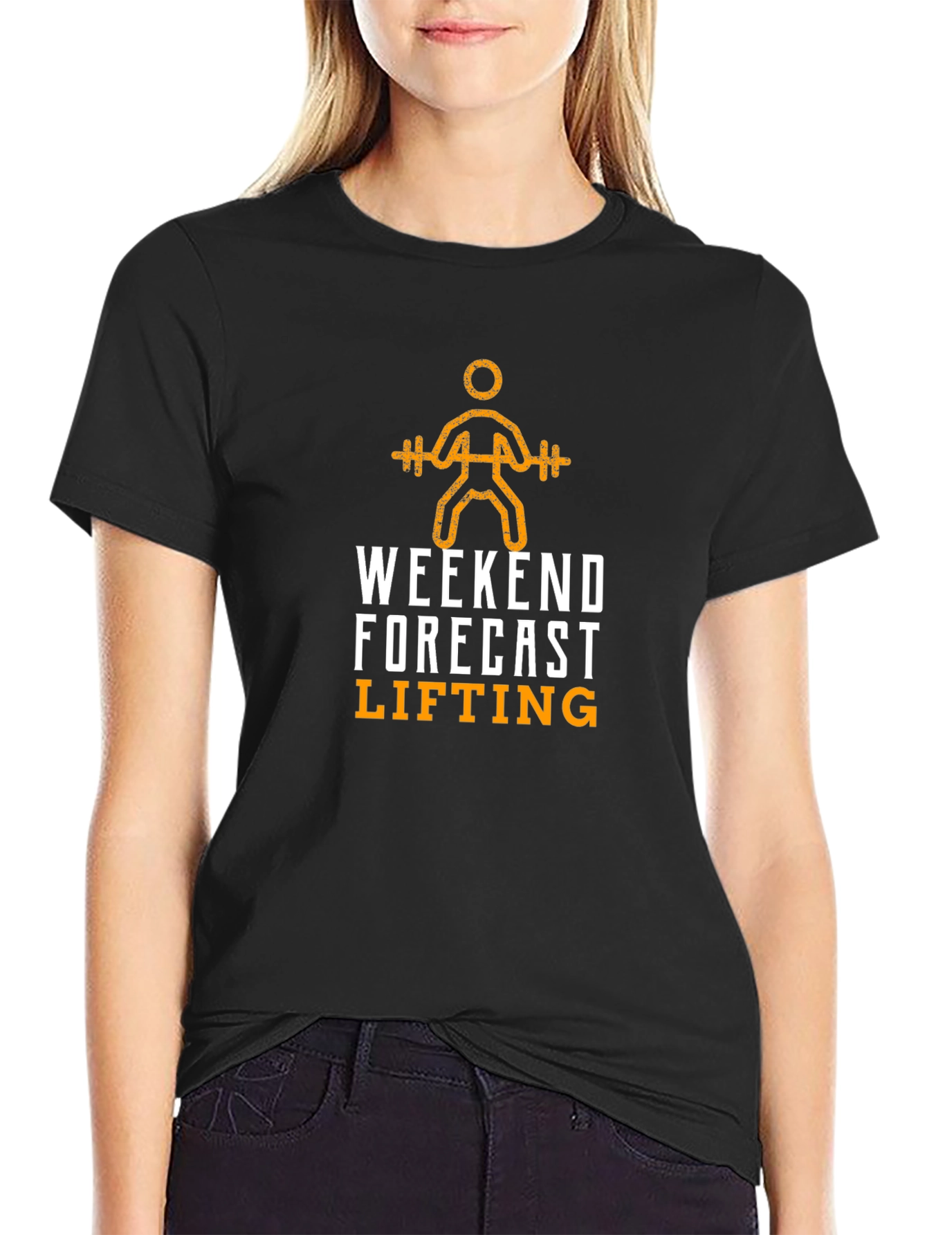 Weekend Forecast Lifting Black T-Shirt