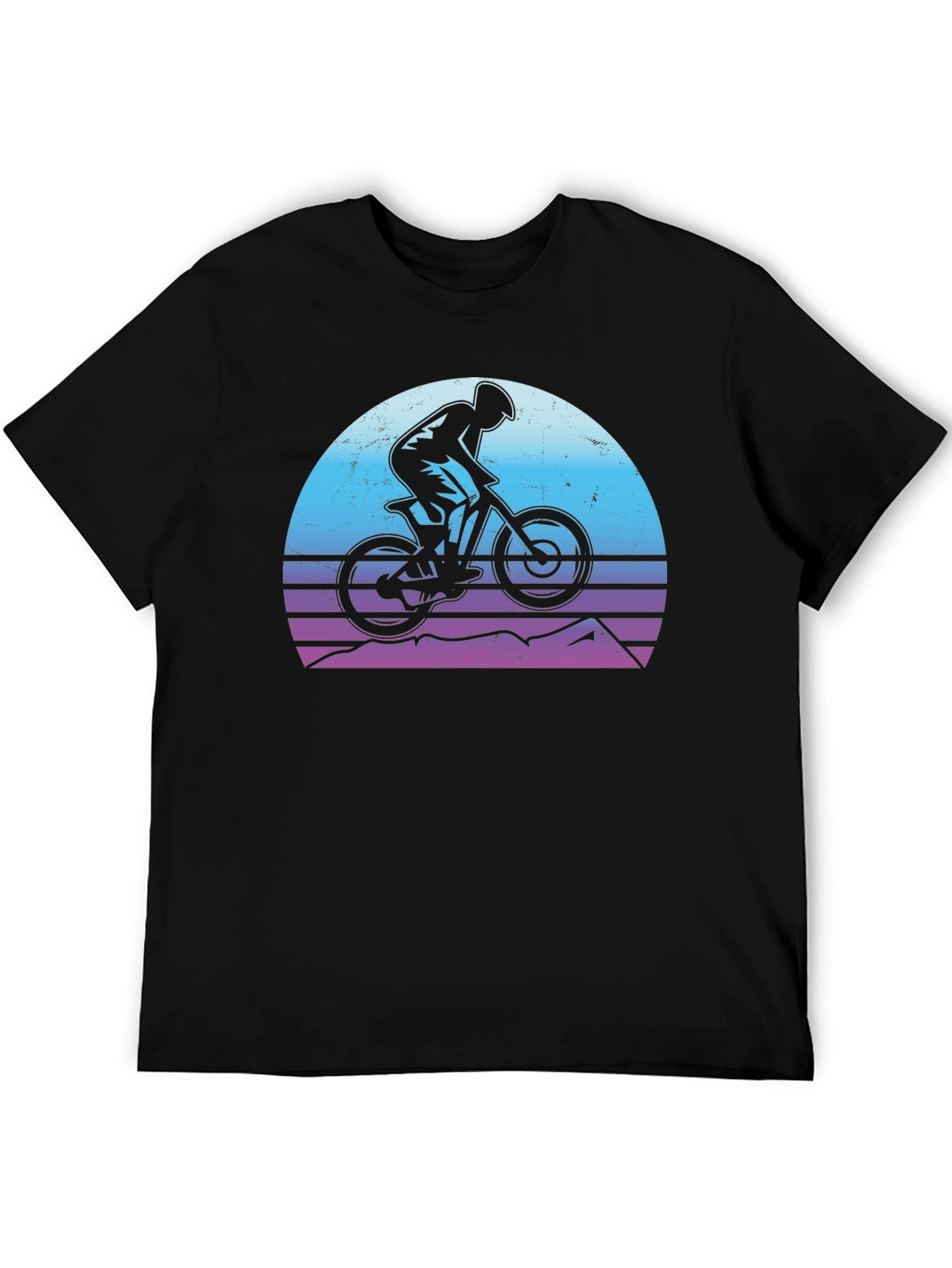 Mountain Biker Sunset Graphic Tee