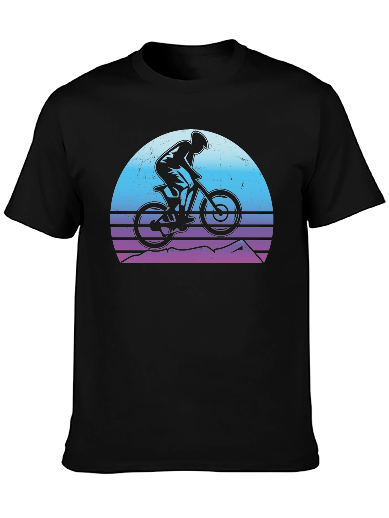 Mountain Biker Sunset Graphic Tee