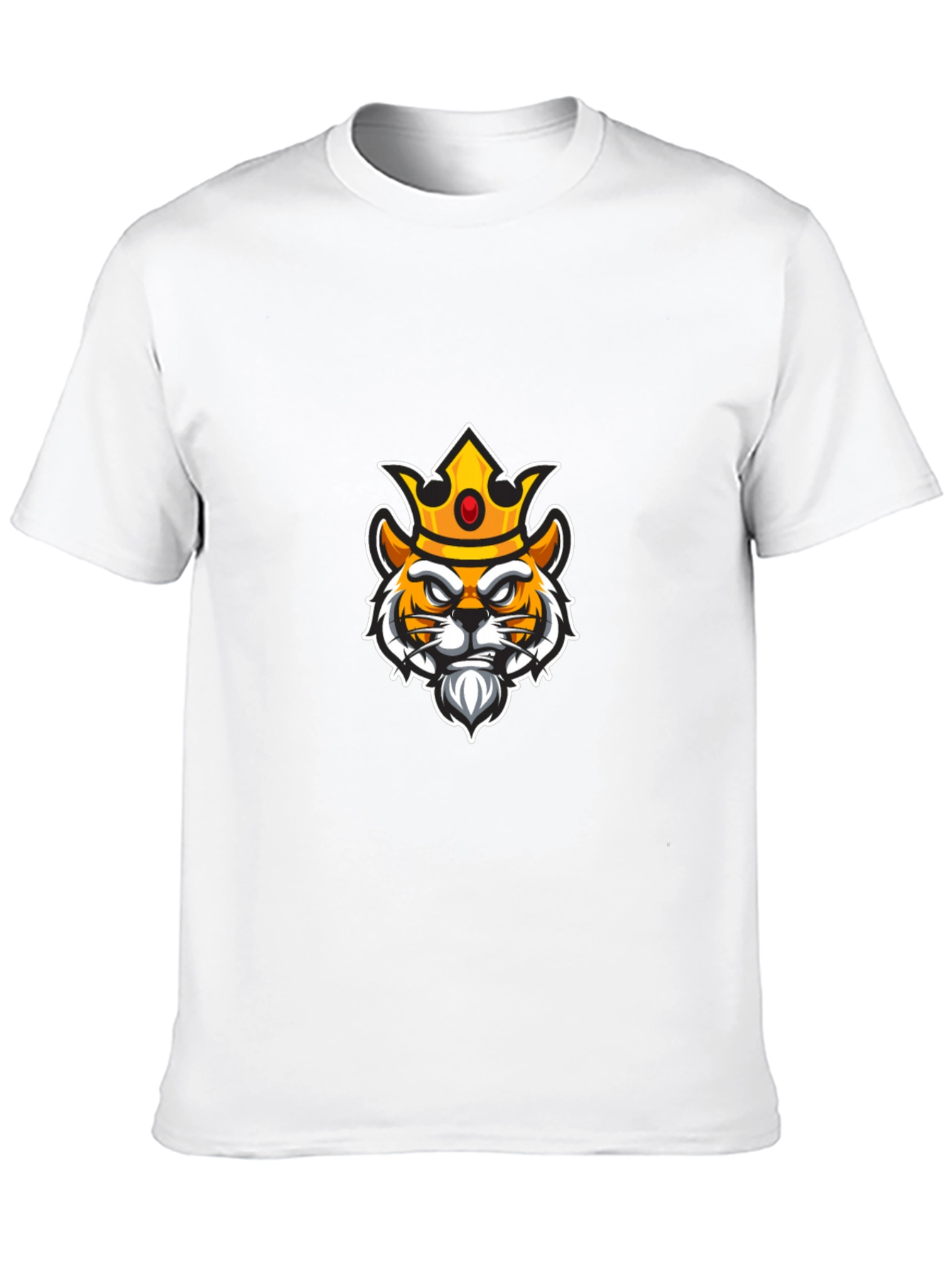 King Tiger Graphic Tee - Black Cotton Blend Shirt