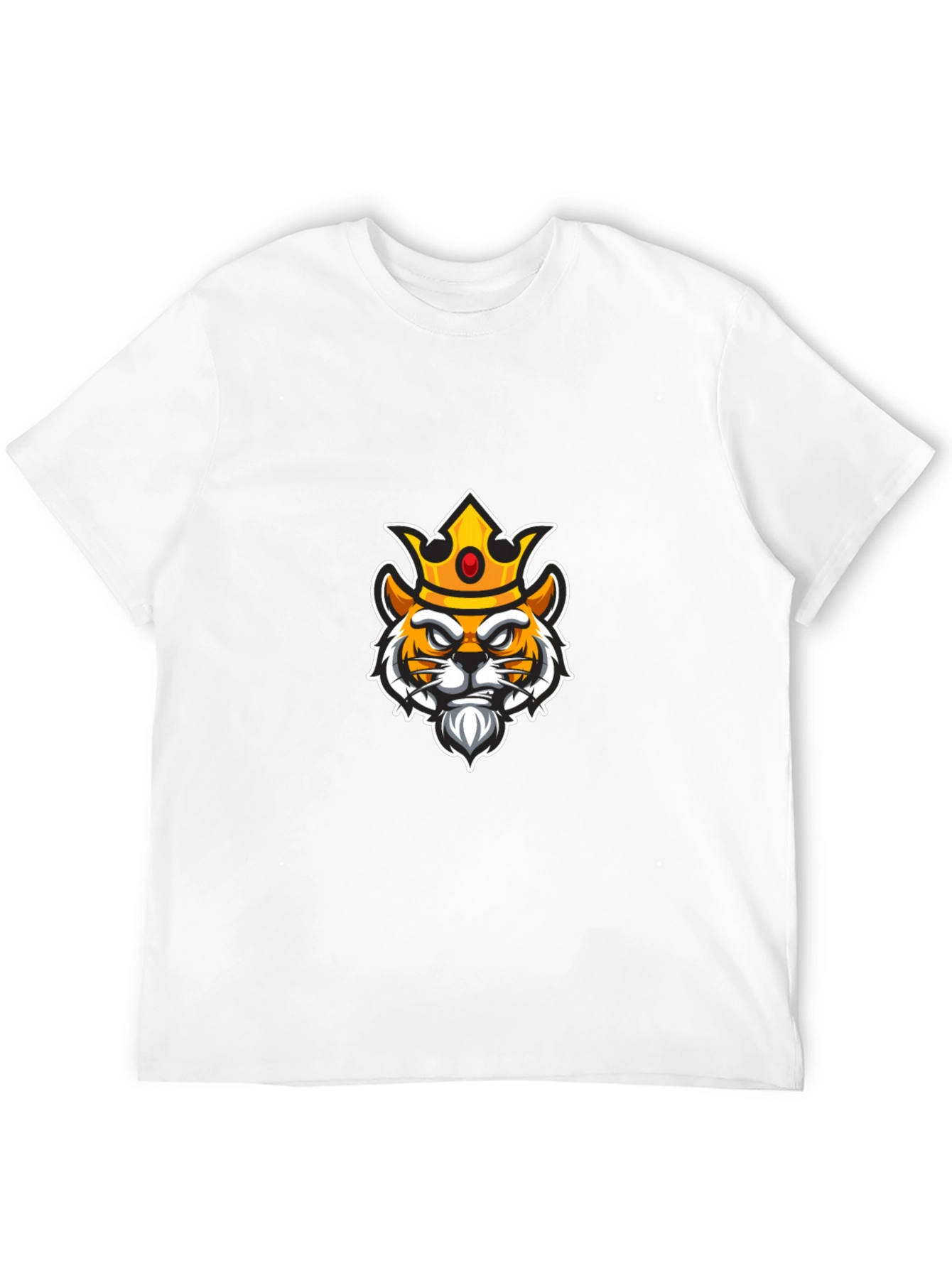 King Tiger Graphic Tee - Black Cotton Blend Shirt