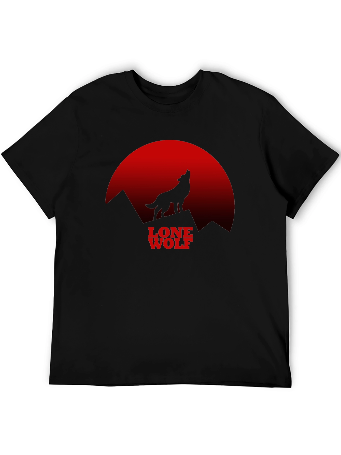Lone Wolf Graphic Tee - Moon Silhouette