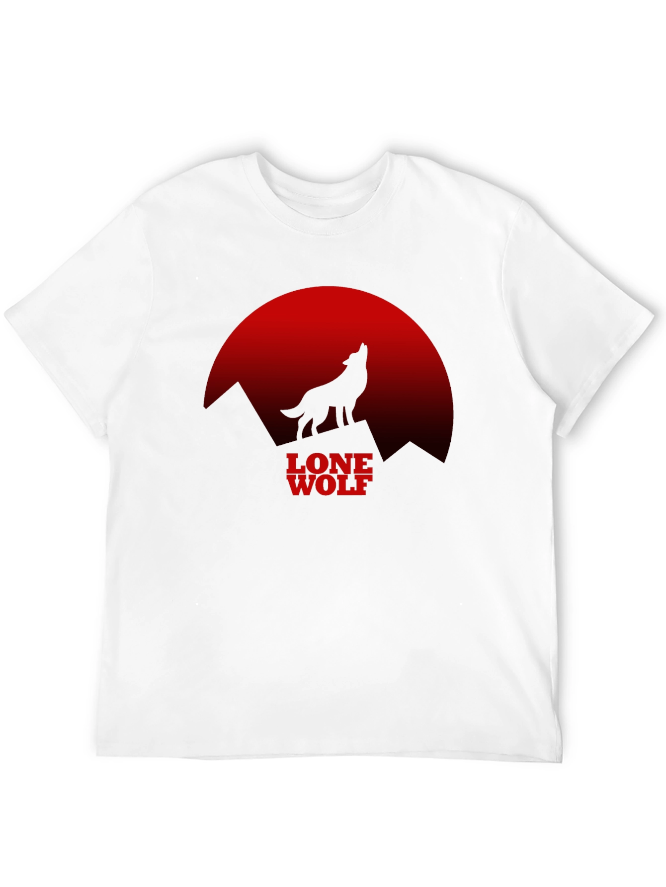 Lone Wolf Graphic Tee - Moon Silhouette