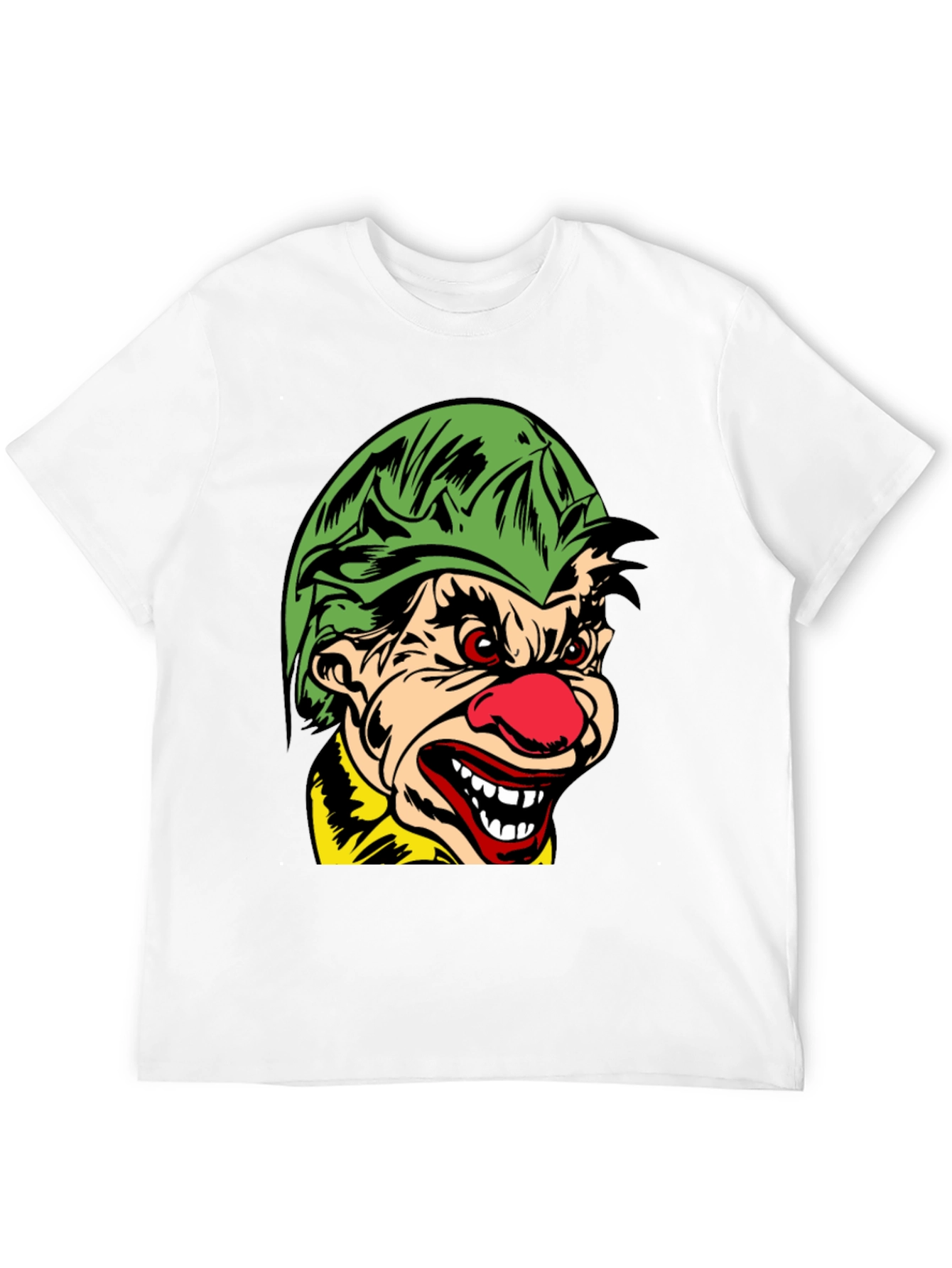Creepy Clown Graphic T-Shirt - Black Cotton Tee