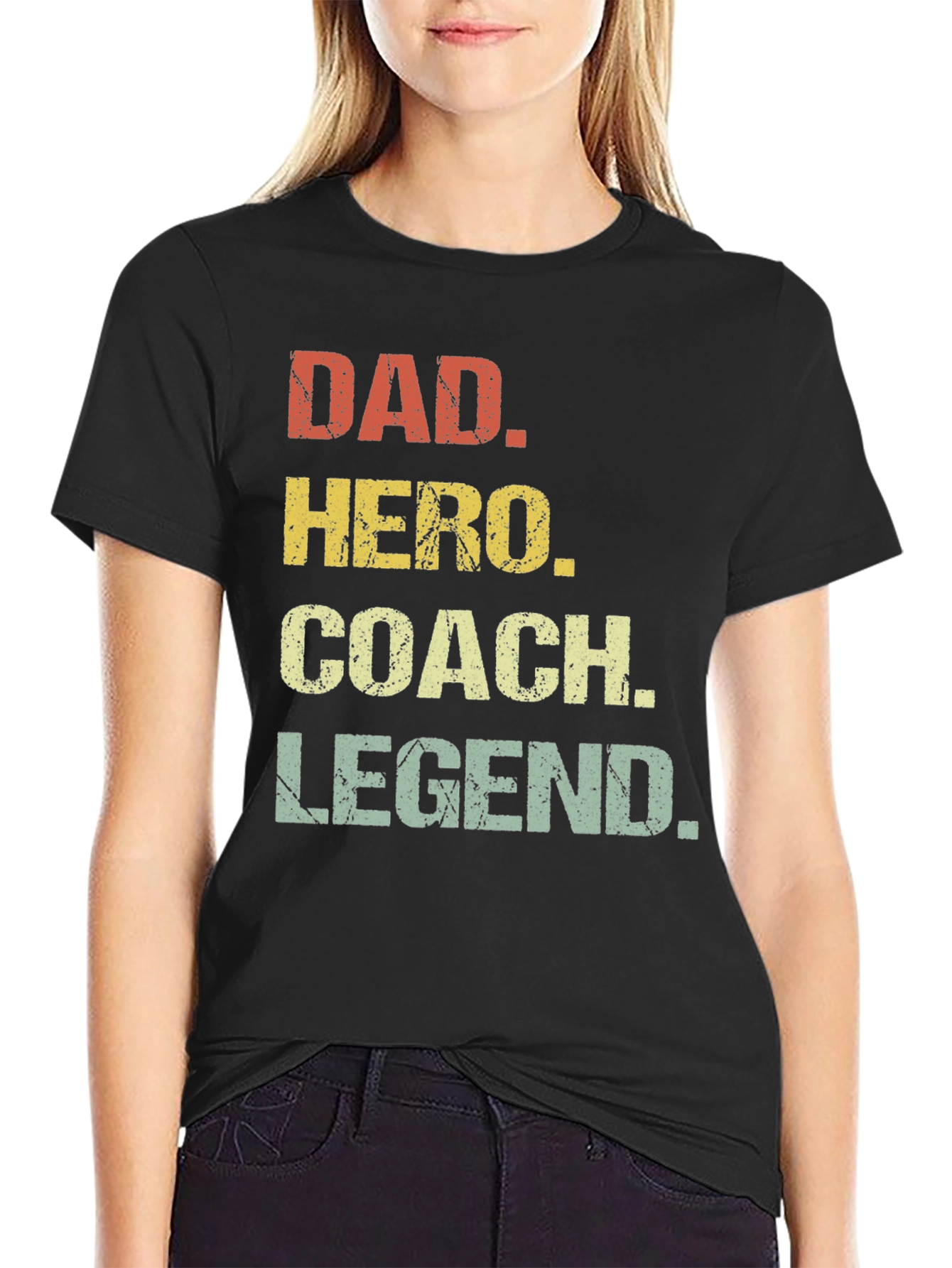 Dad Hero Coach Legend Graphic Tee