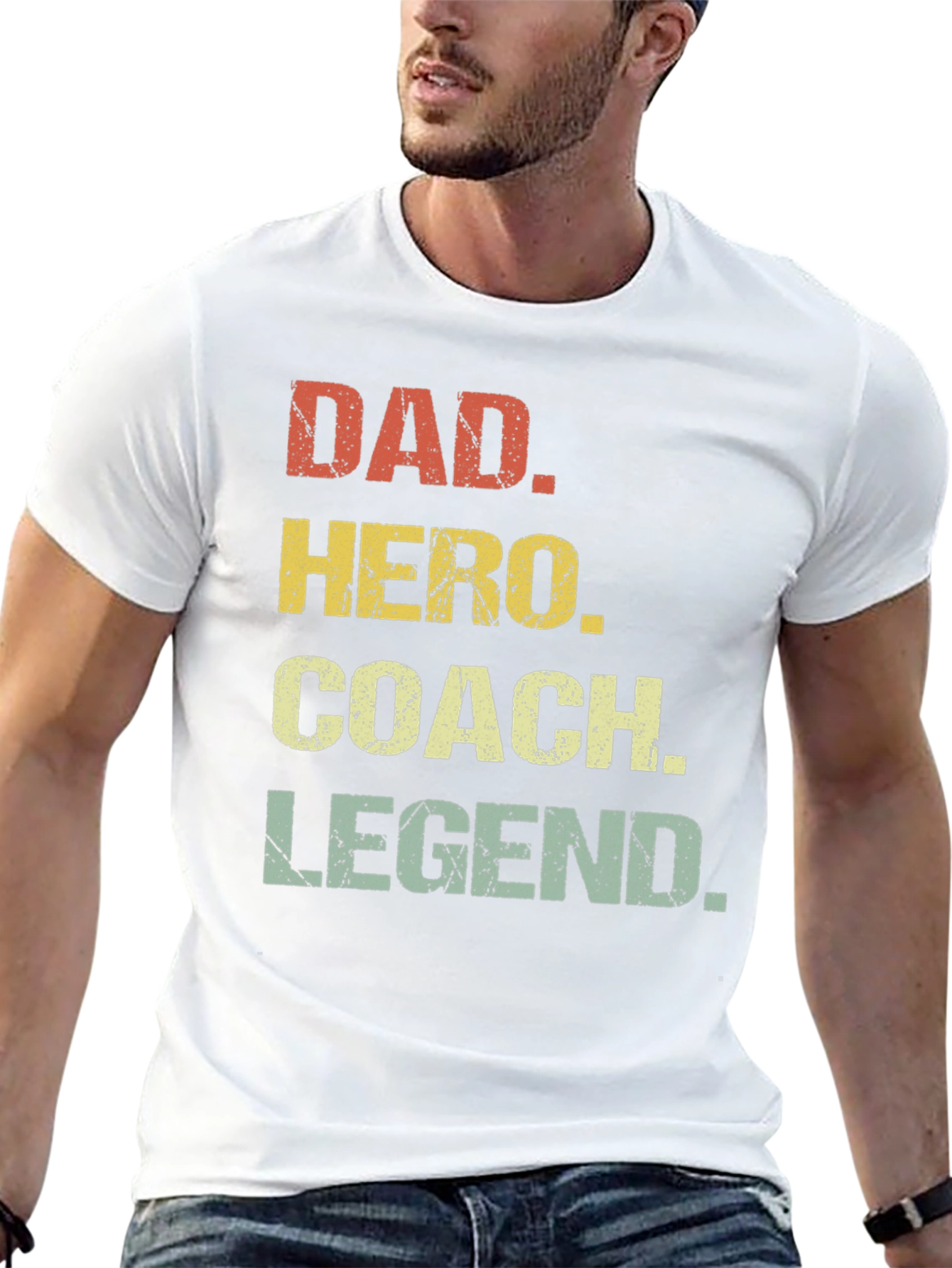 Dad Hero Coach Legend Graphic Tee