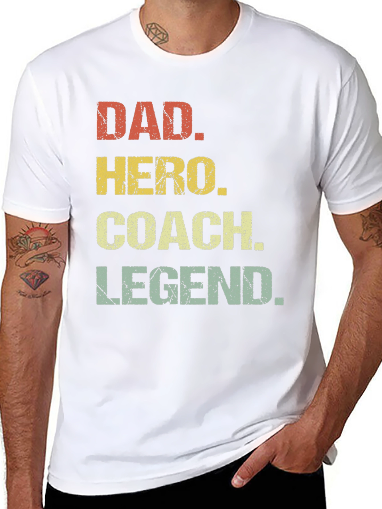 Dad Hero Coach Legend Graphic Tee