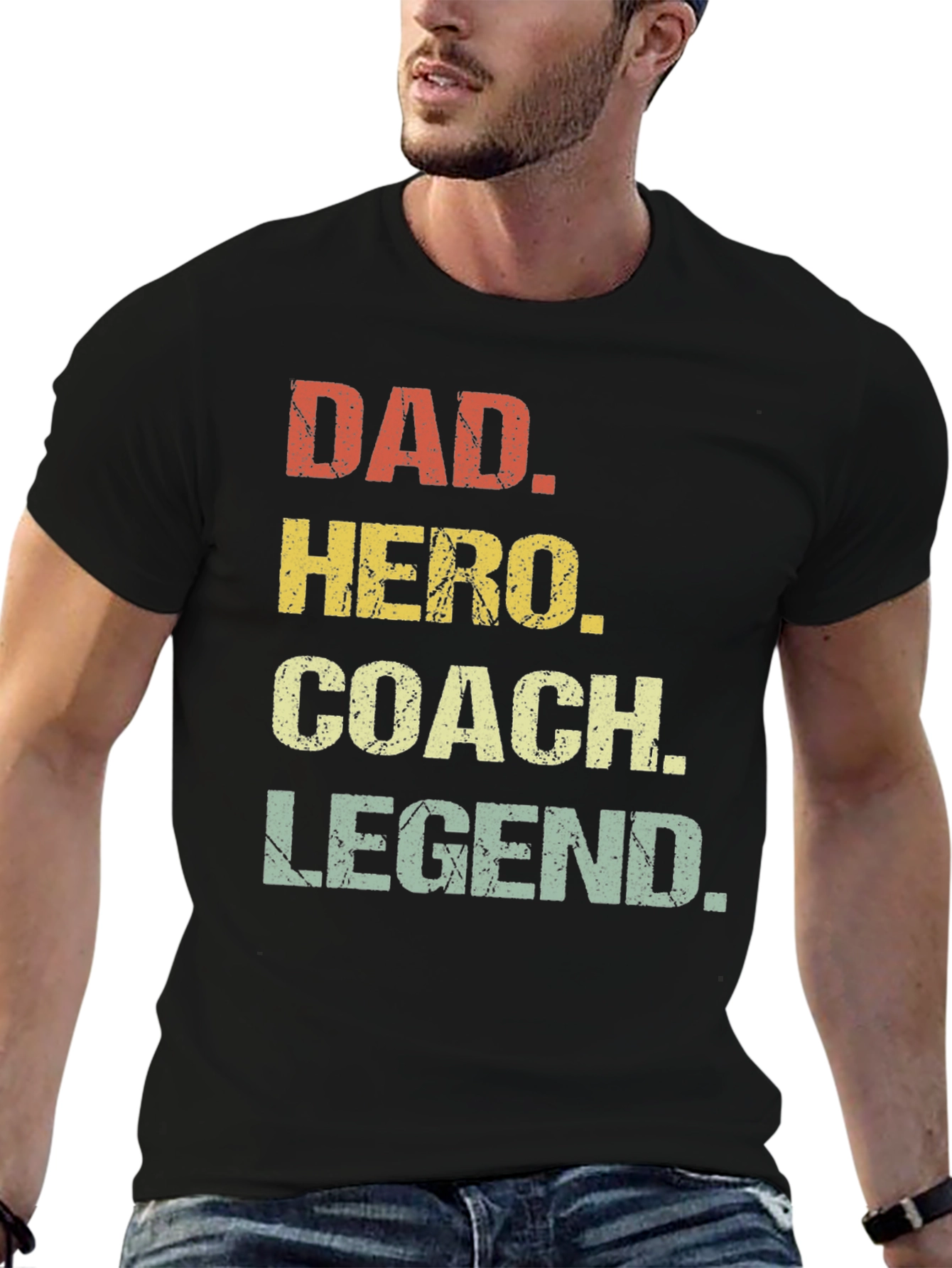 Dad Hero Coach Legend Graphic Tee