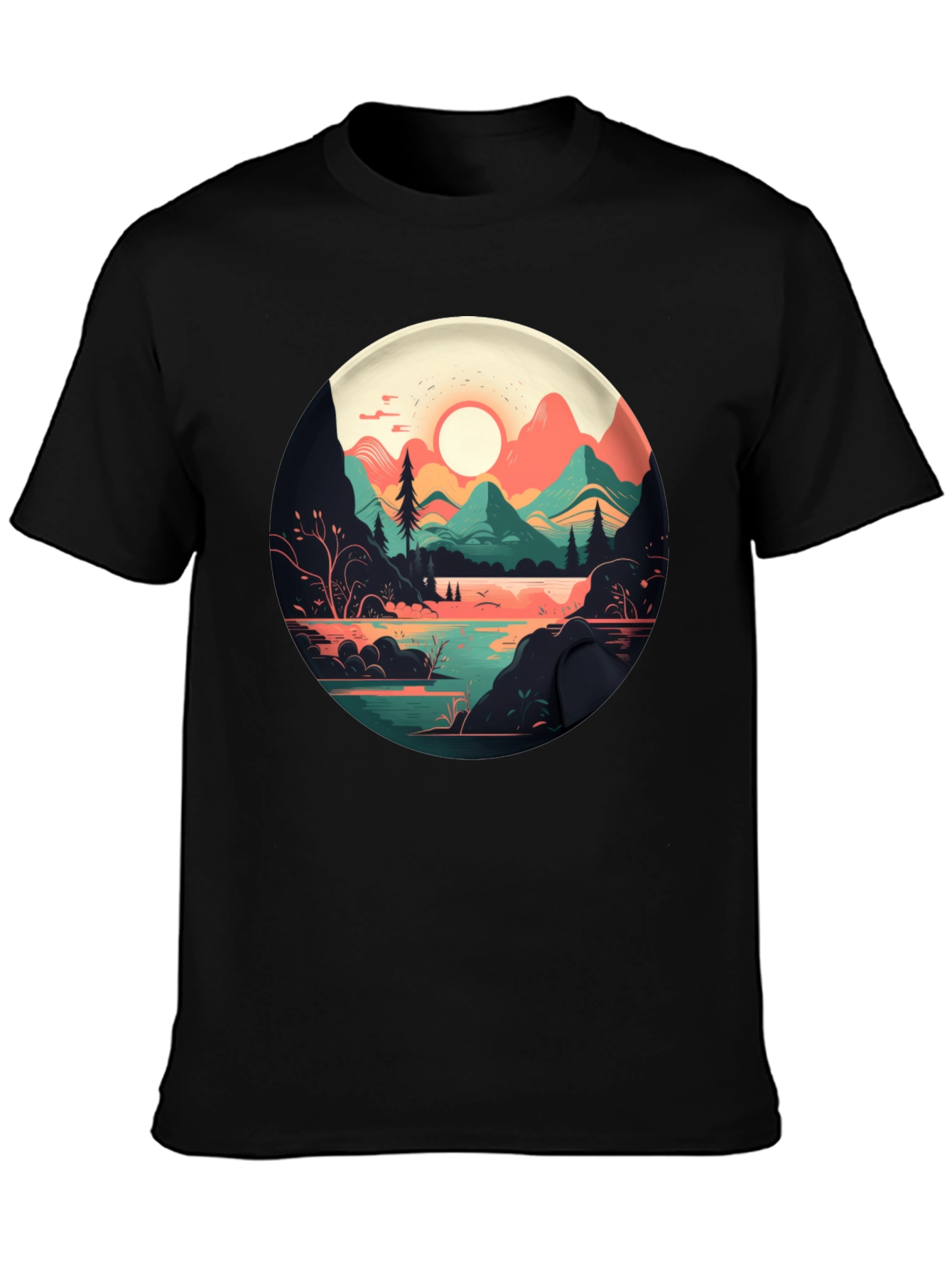 Mountain Lake T-Shirt - Nature Graphic Tee