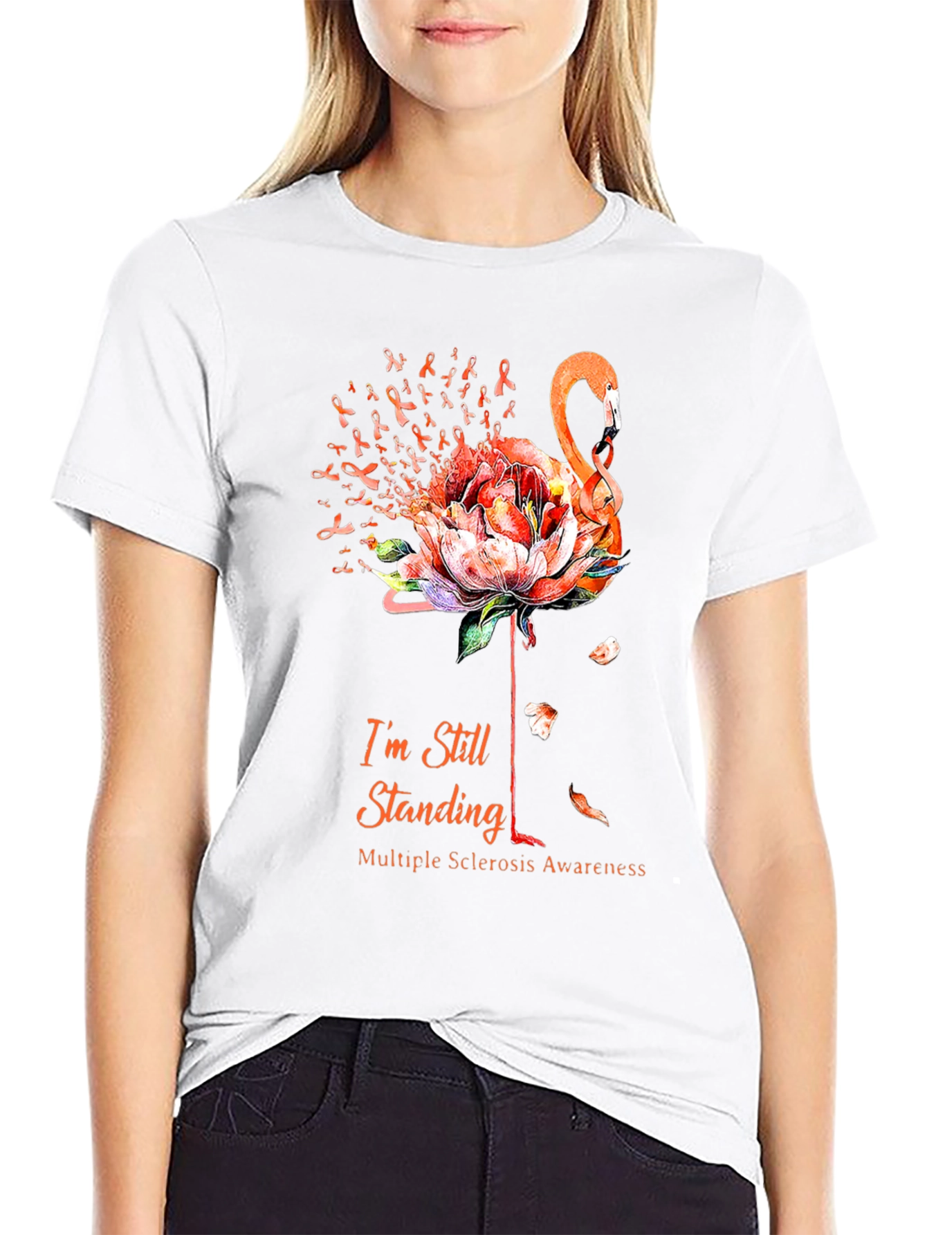 Multiple Sclerosis Awareness Flamingo T-Shirt