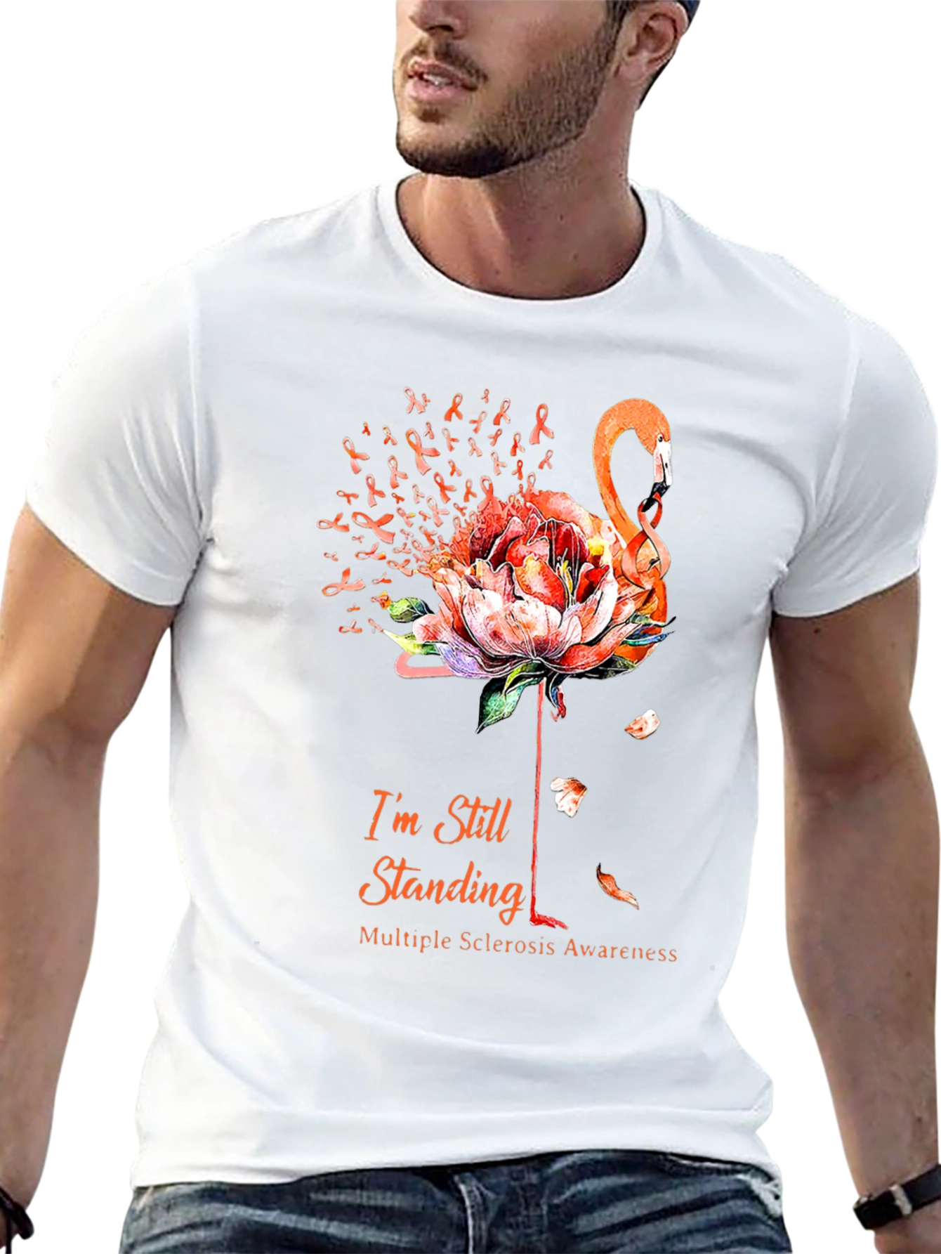Multiple Sclerosis Awareness Flamingo T-Shirt