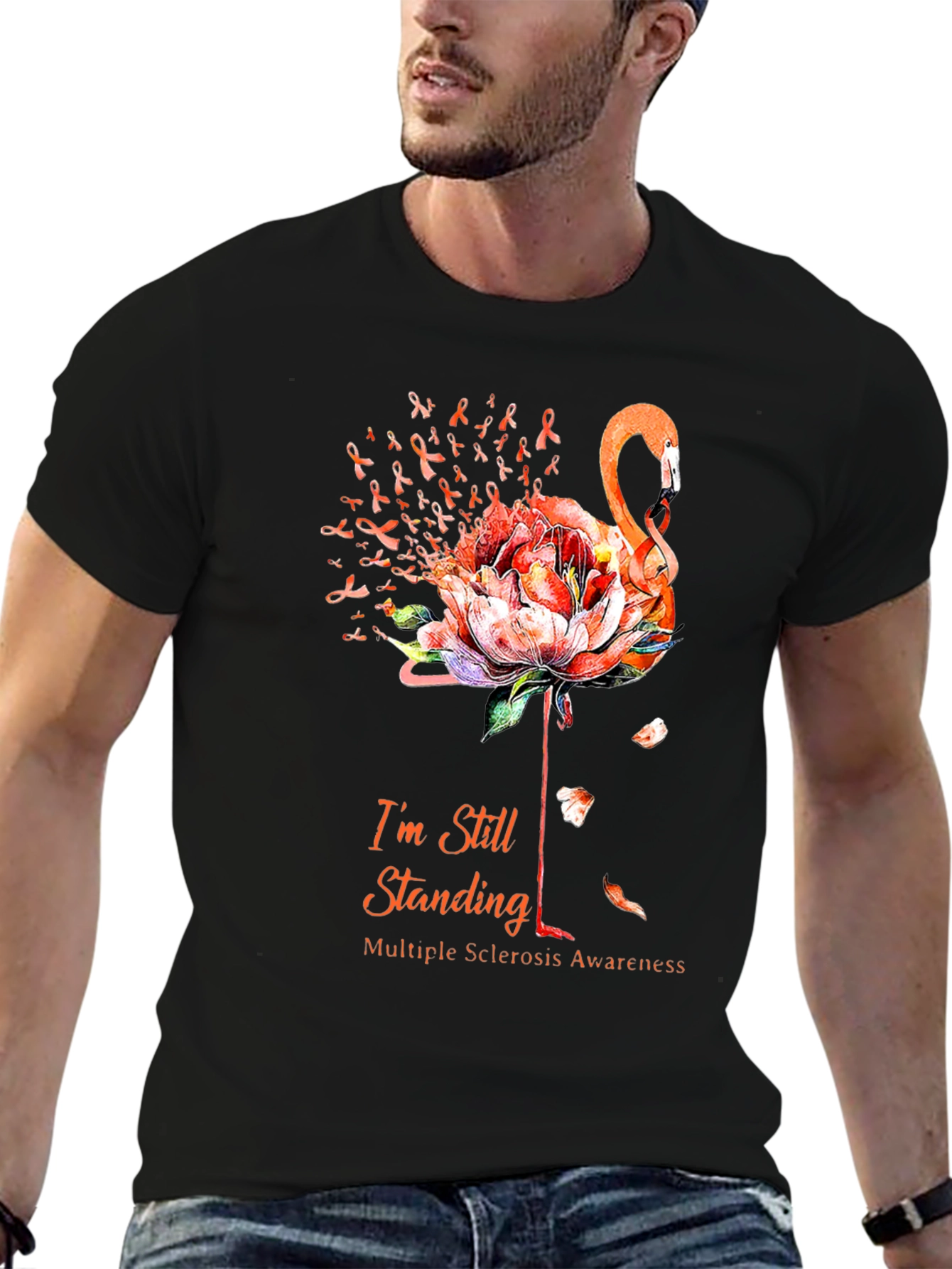 Multiple Sclerosis Awareness Flamingo T-Shirt
