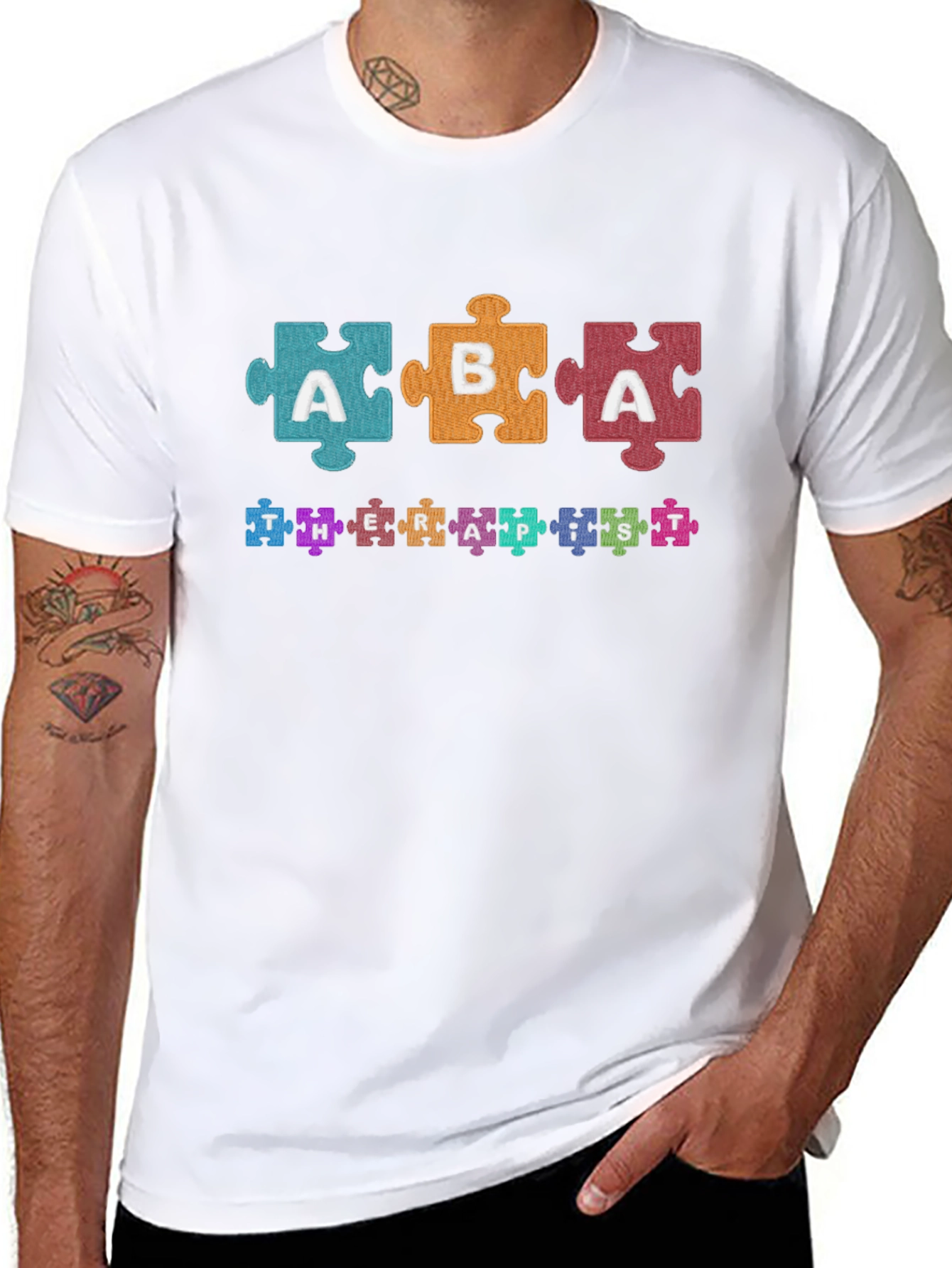 ABA Therapist Jigsaw Puzzle T-Shirt