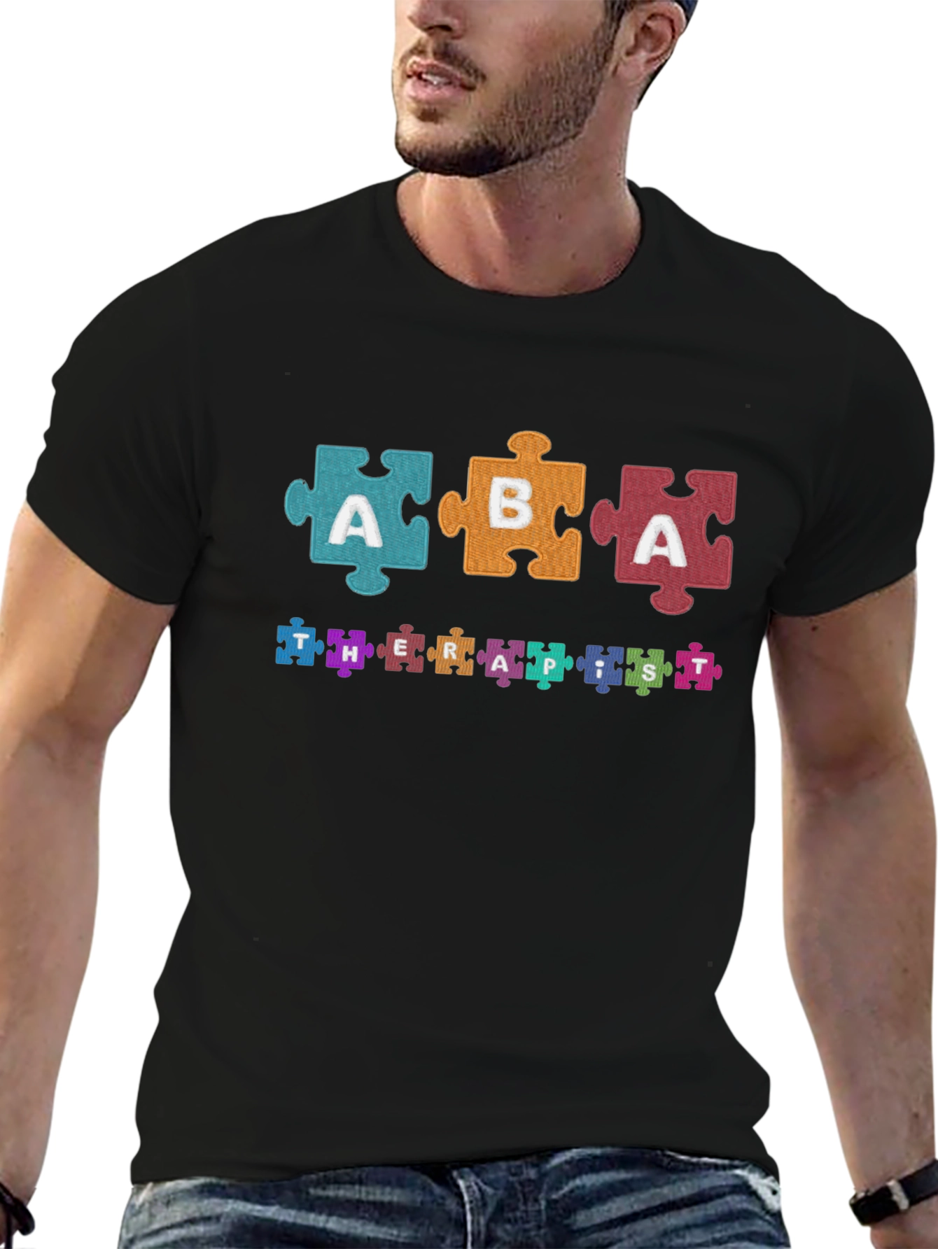 ABA Therapist Jigsaw Puzzle T-Shirt