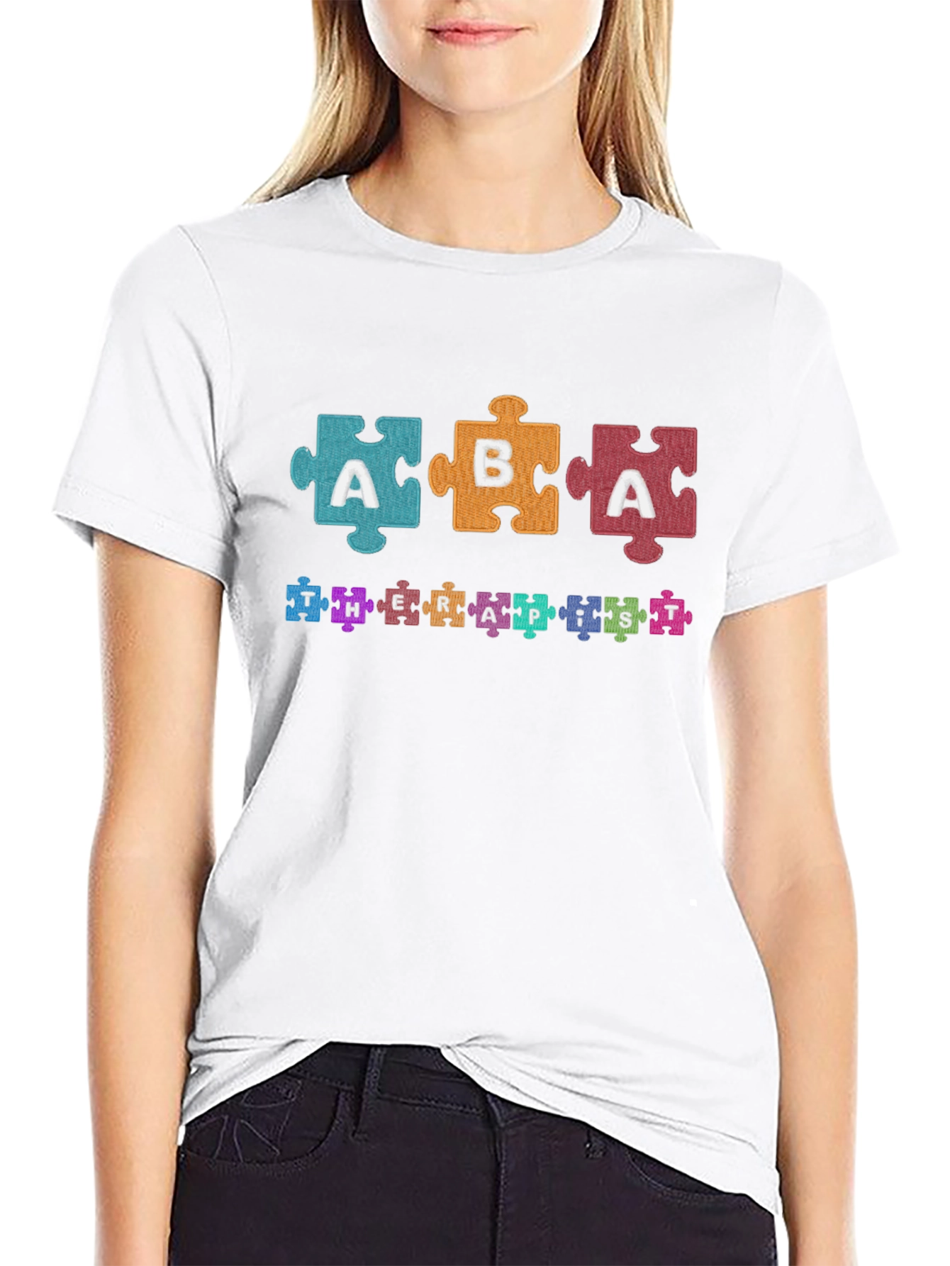 ABA Therapist Jigsaw Puzzle T-Shirt