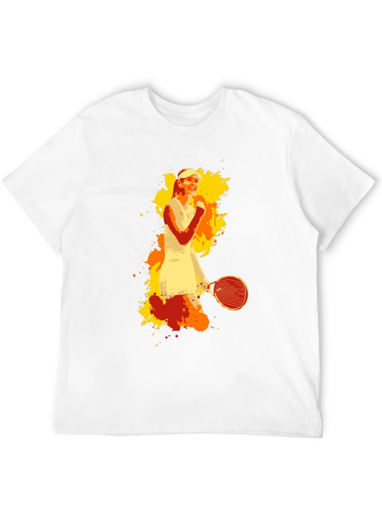 Tennis Player Graphic Tee - Mens Black T-Shirt