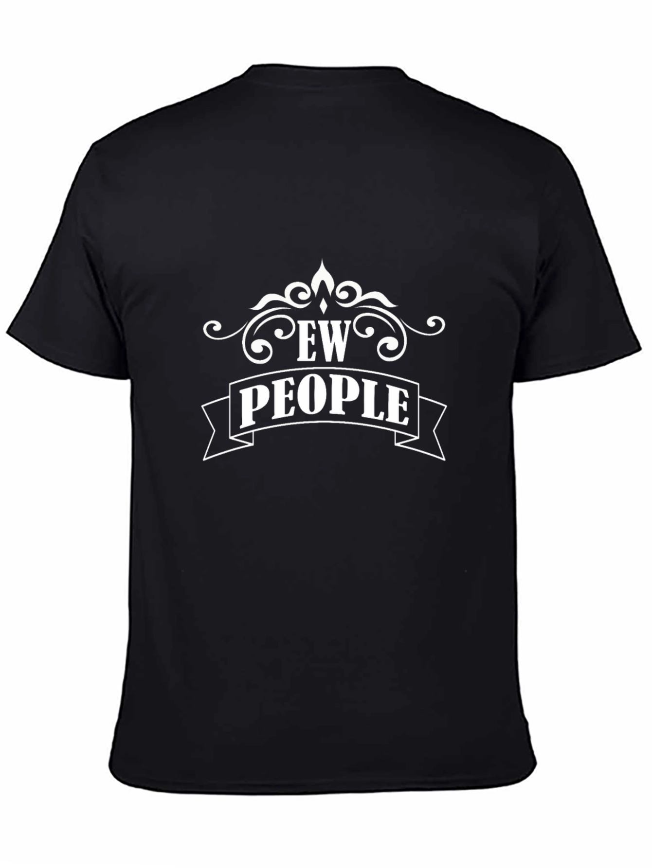 Ew People Graphic T-Shirt - Black Casual Tee