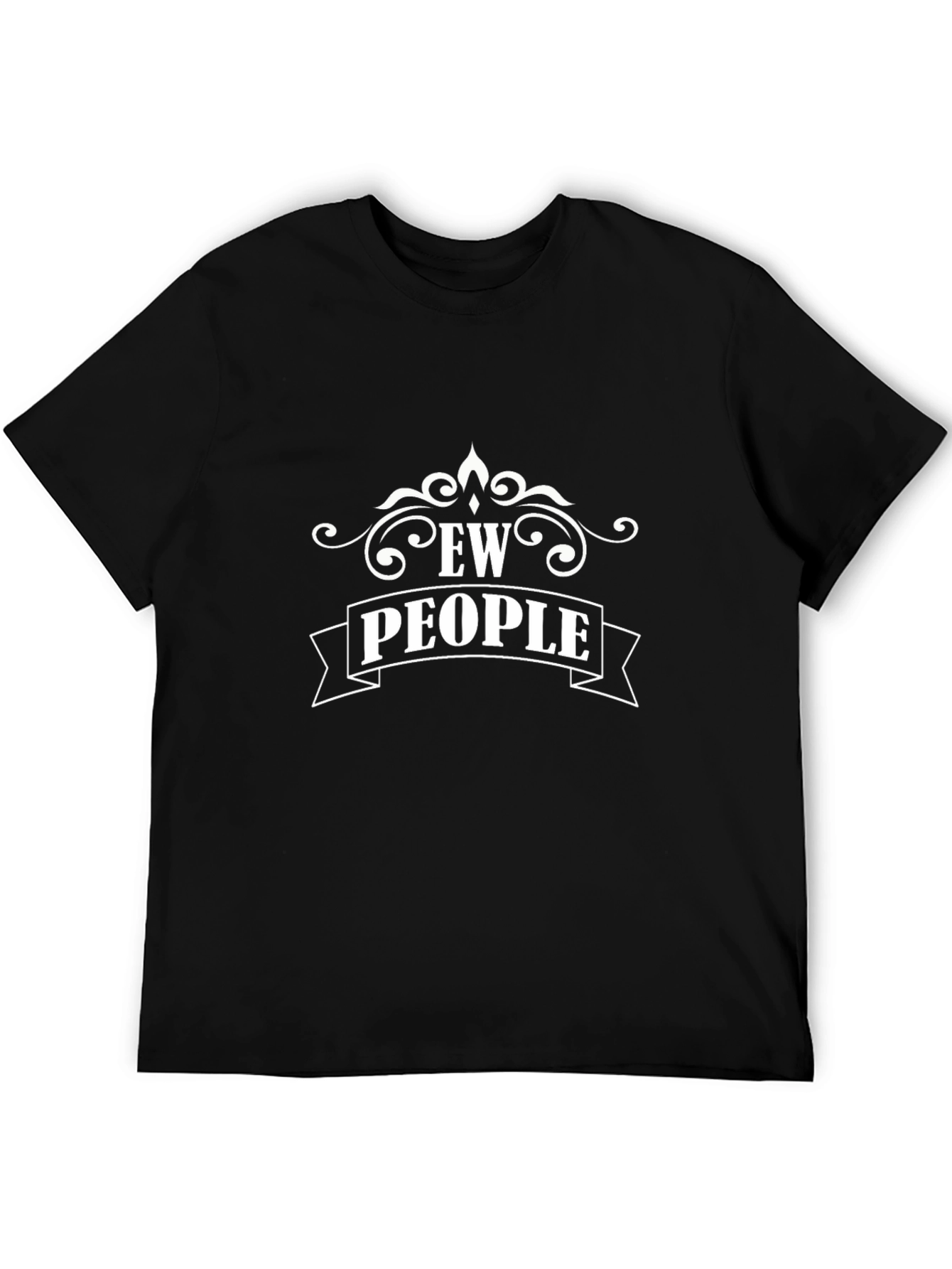 Ew People Graphic T-Shirt - Black Casual Tee