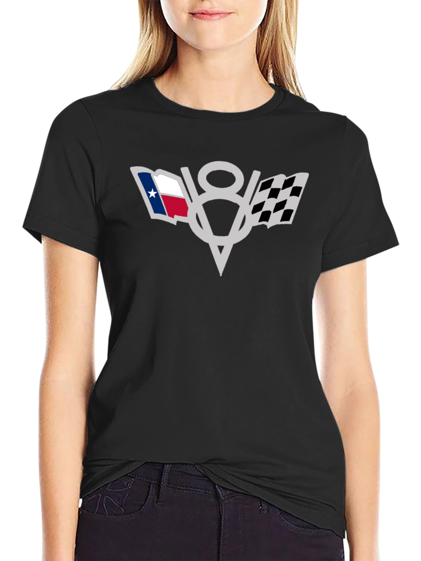Texas V8 Engine Black T-Shirt