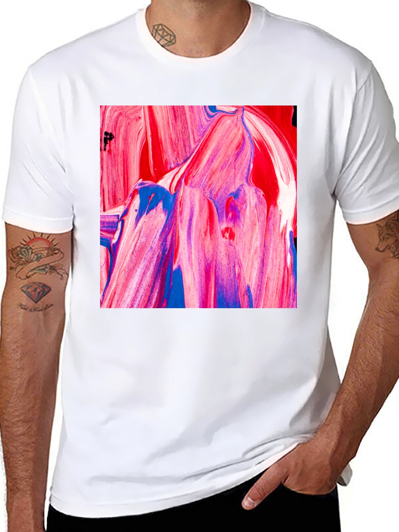 Abstract Art Graphic Tee - Modern Casual Style