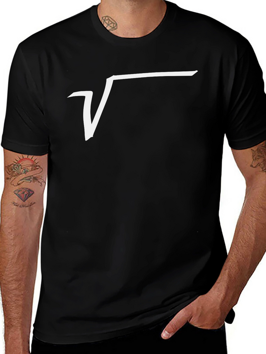 Square Root Graphic Tee - Black Cotton T-Shirt