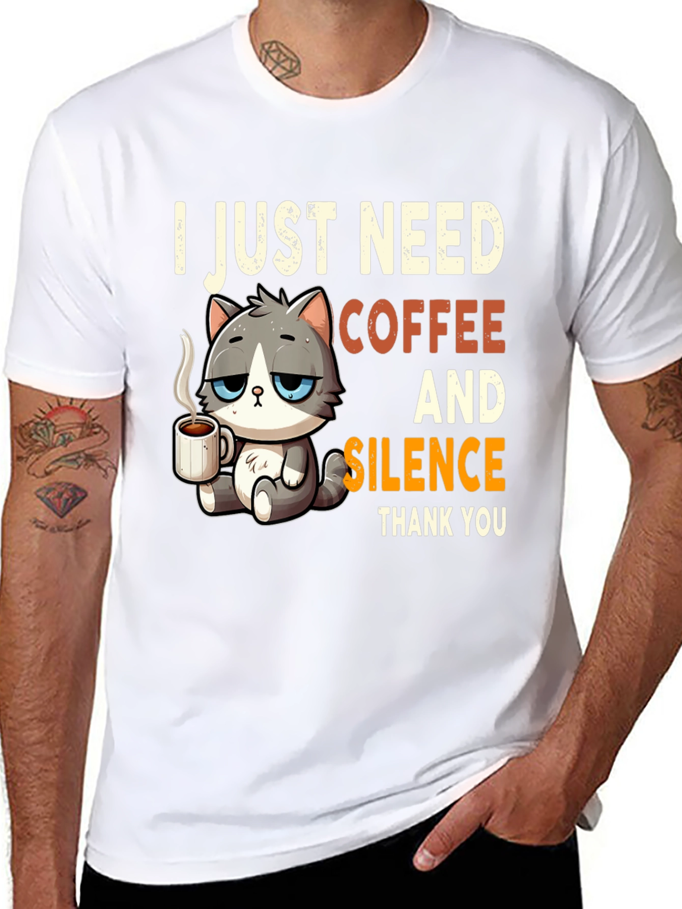 I Just Need Coffee and Silence T-Shirt