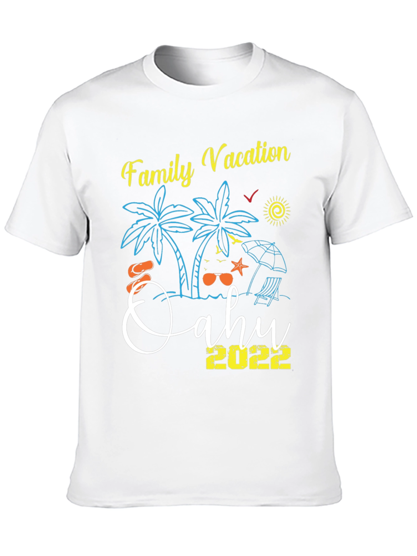 Family Vacation Oahu 2022 Black T-Shirt