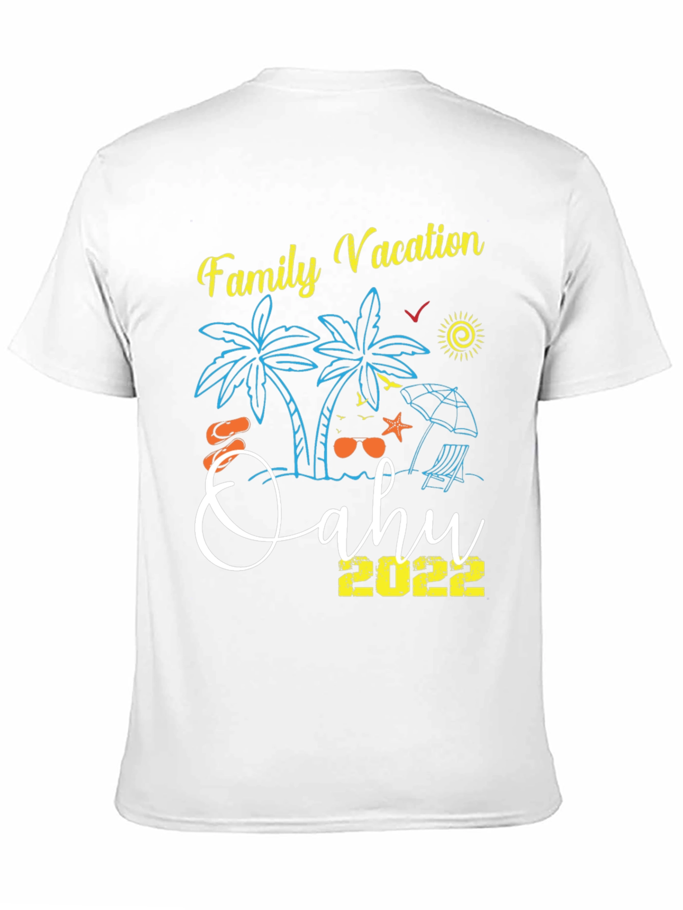 Family Vacation Oahu 2022 Black T-Shirt