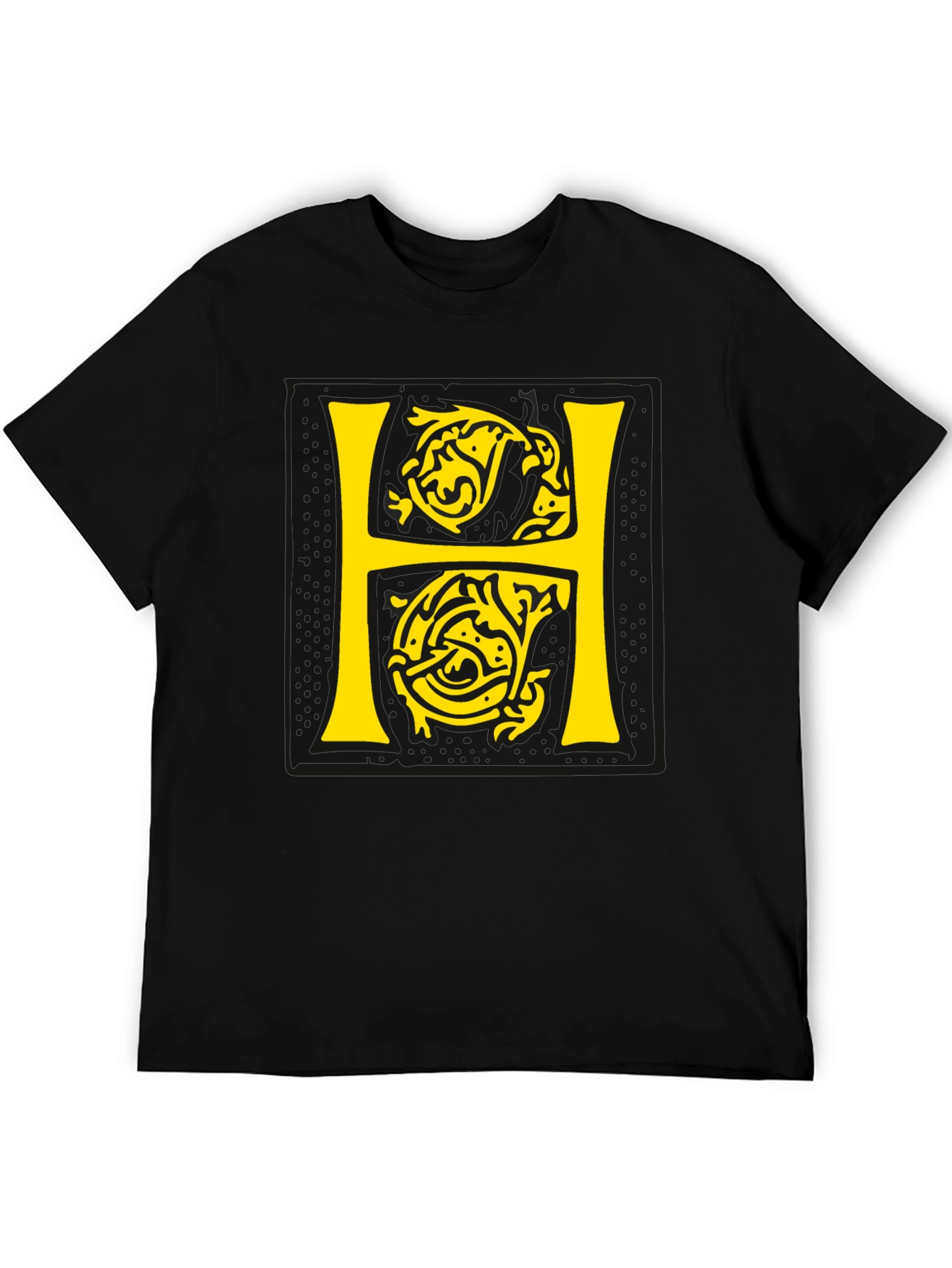 Letter H Graphic Print T-Shirt - Stylish Mens Tee